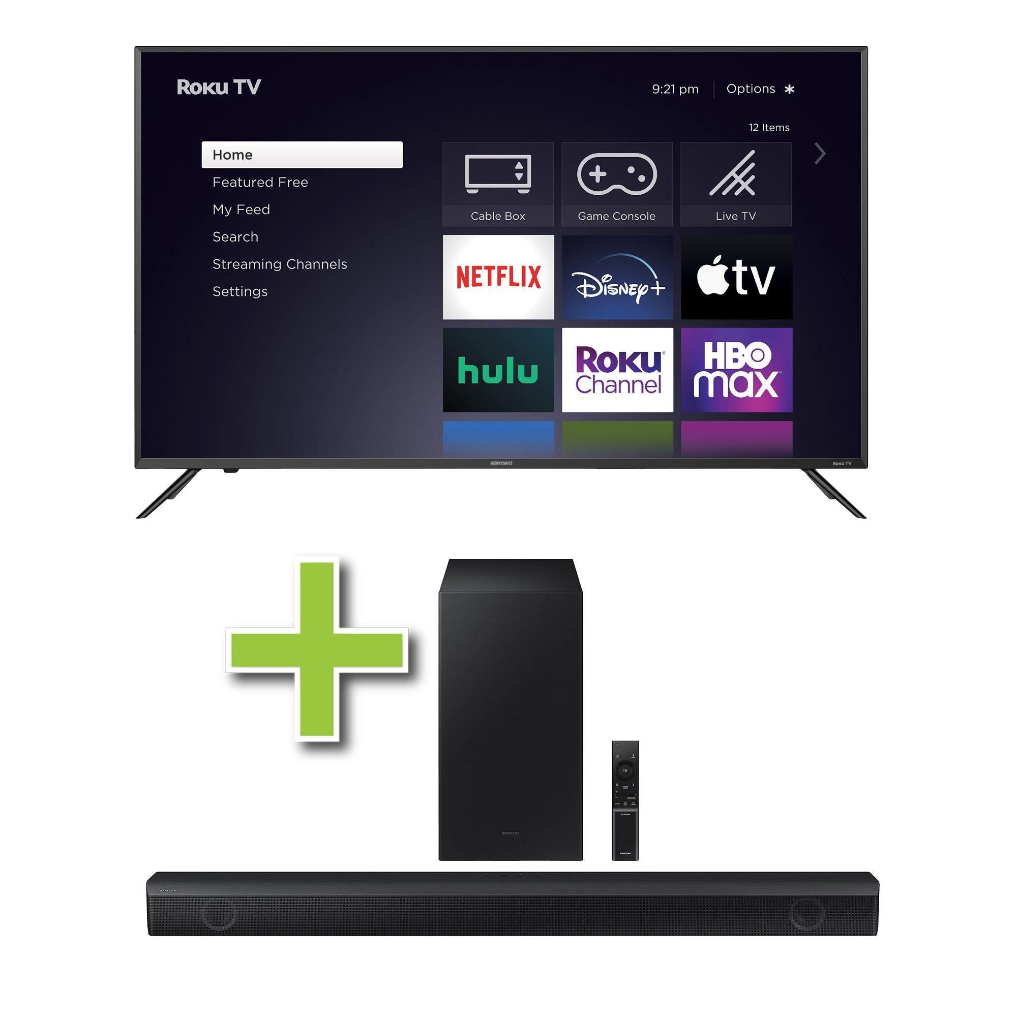 50" Element 4K Ultra HD Smart TV & Samsung Soundbar