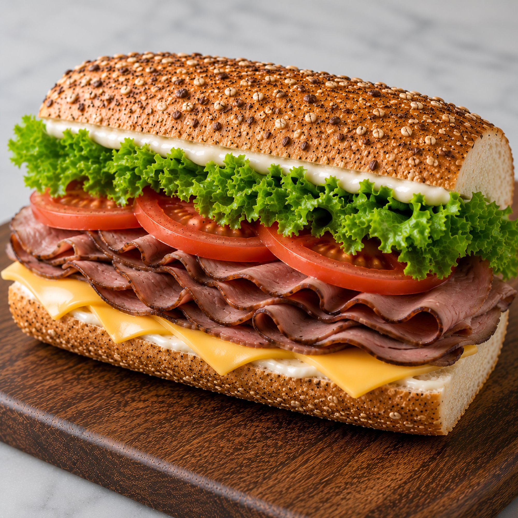 Roast Beef & Cheese Sandwich