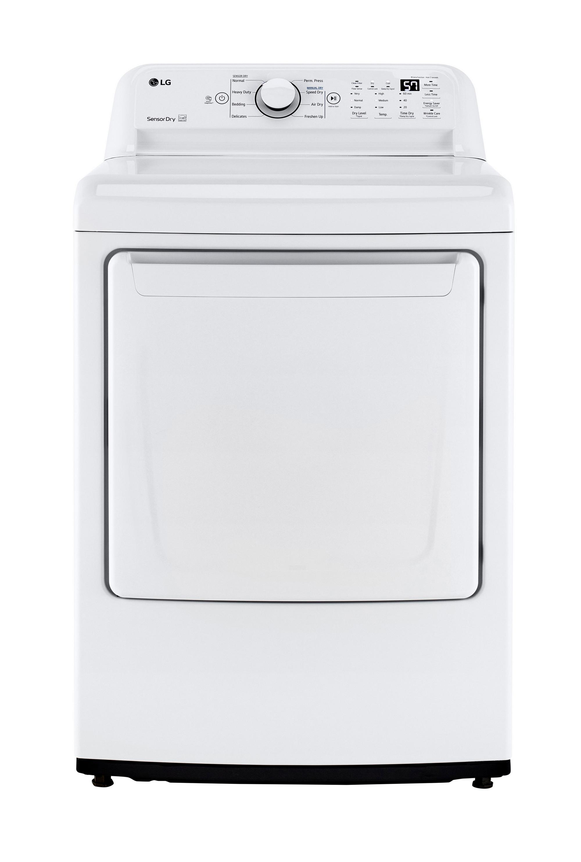 LG 7.3 CF Energy Star Elec Dryer-Wt