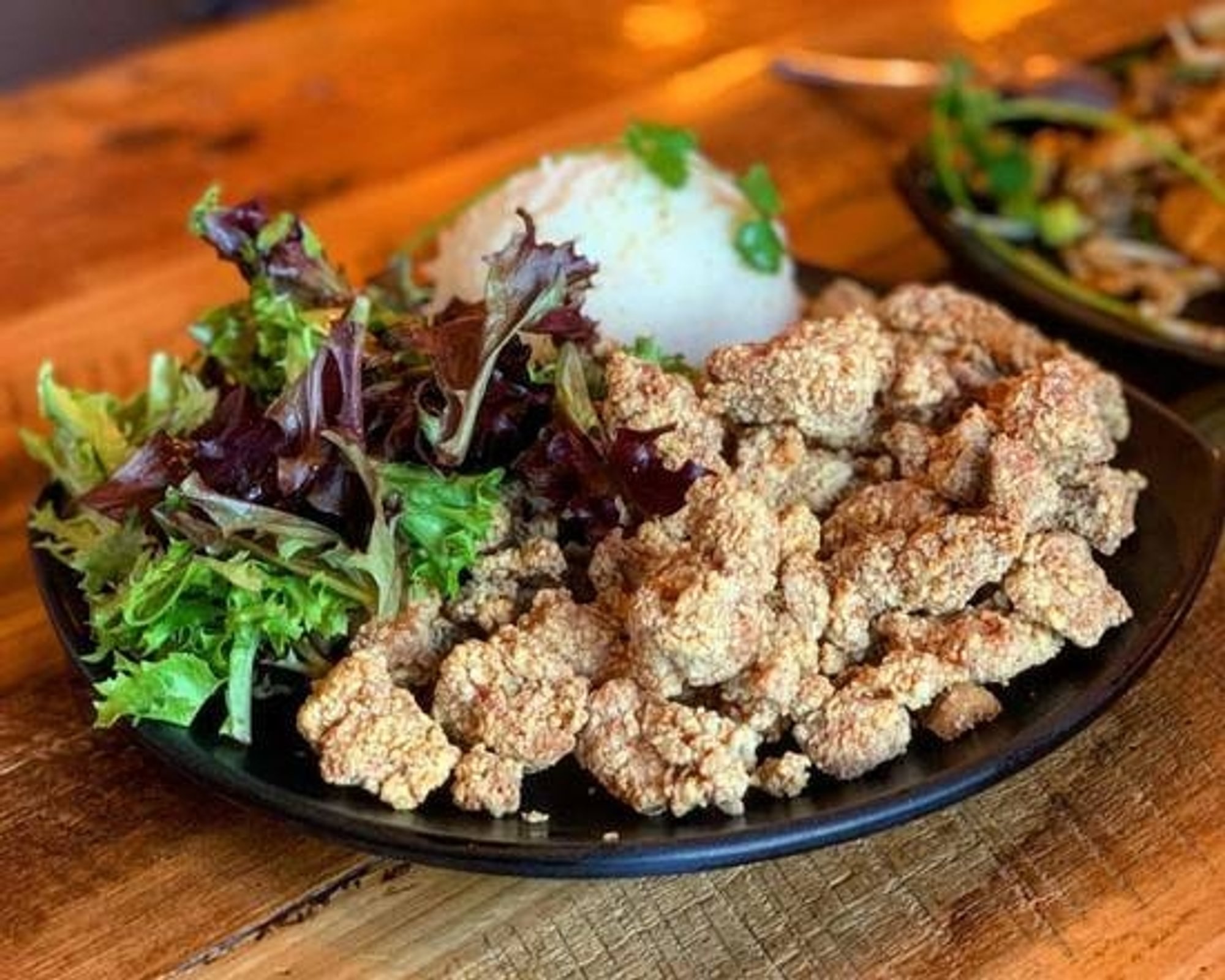 Popcorn Chicken Rice Bowl