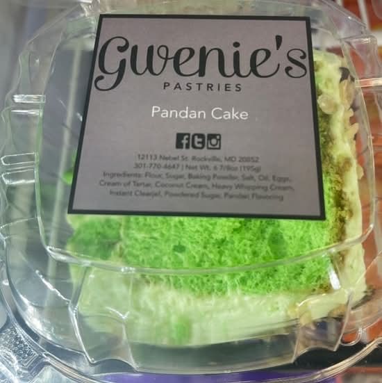 Pandan Cake Slice