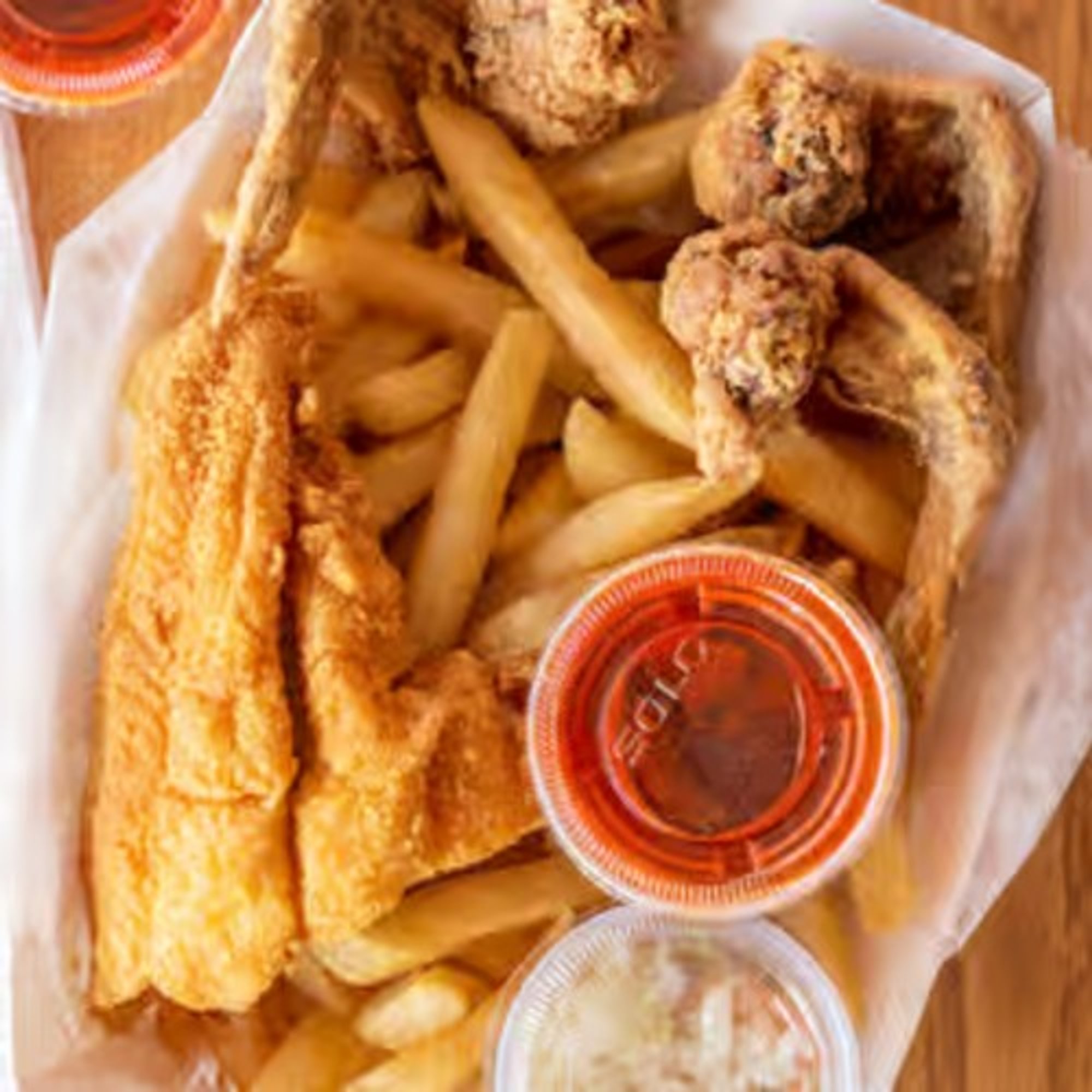 1 Catfish and 3 Wings Combo