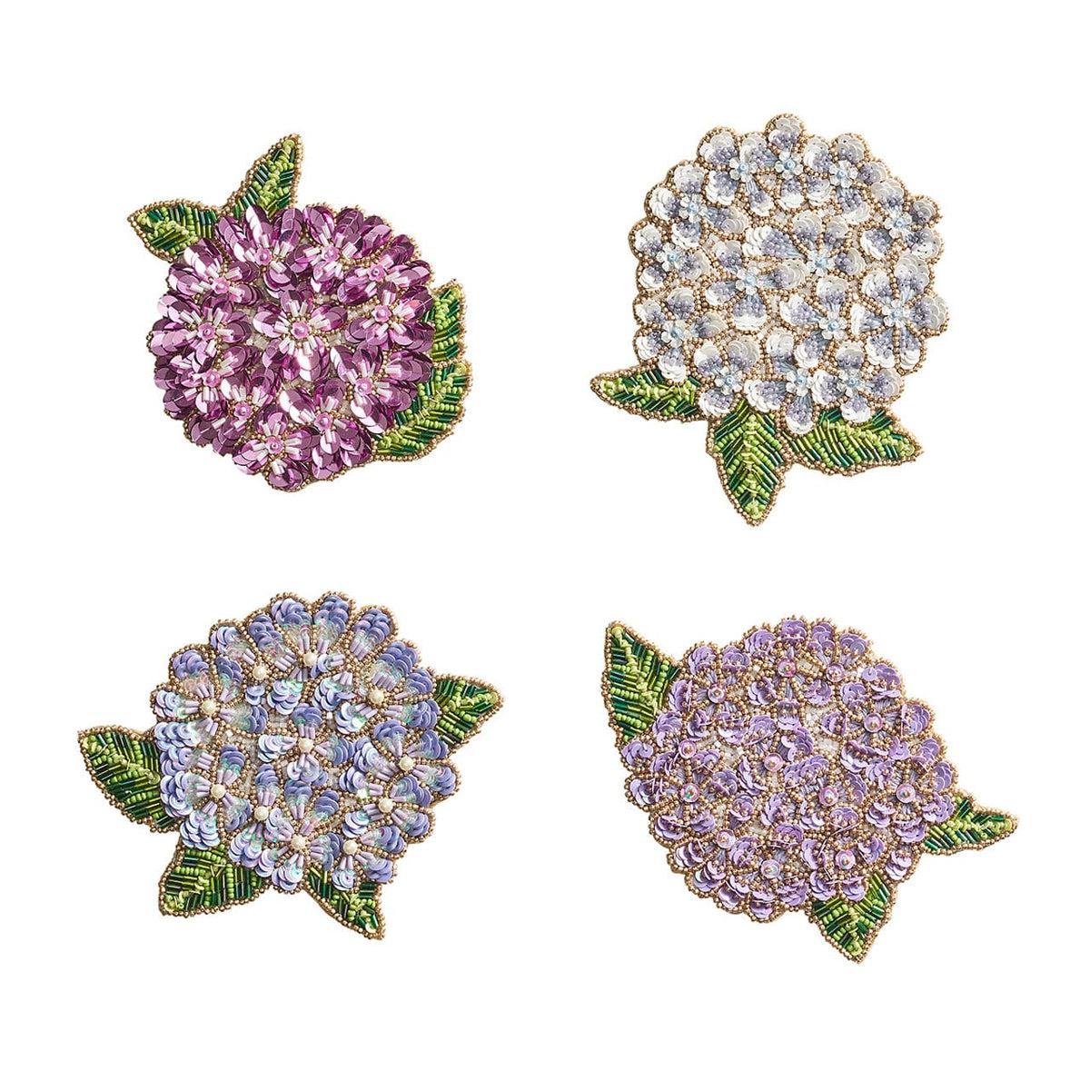 Kim Seybert Hydrangea Coasters - Set of 4