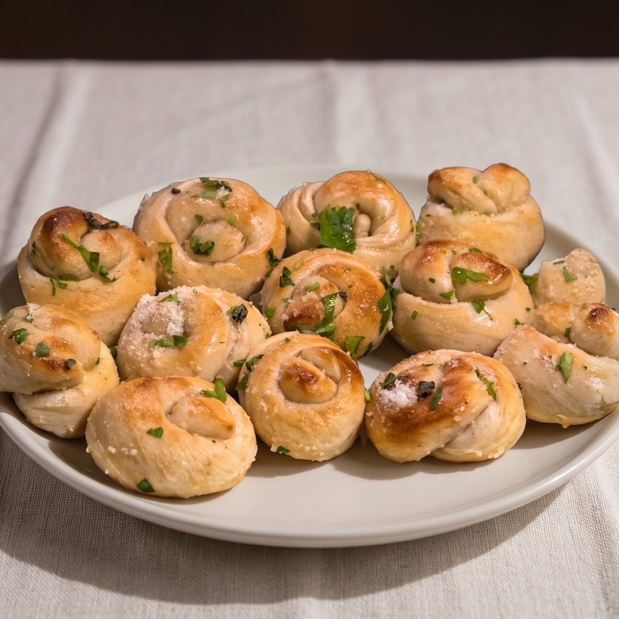 Garlic Knots with Bacon & Cheese
