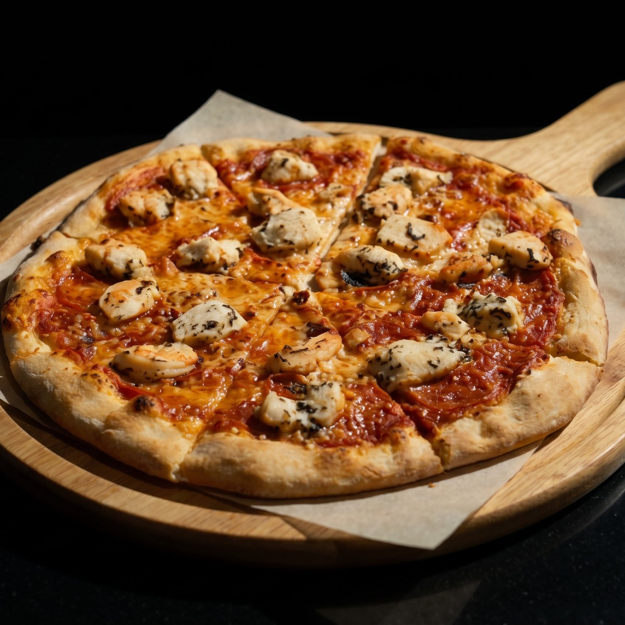 Seafood pitza