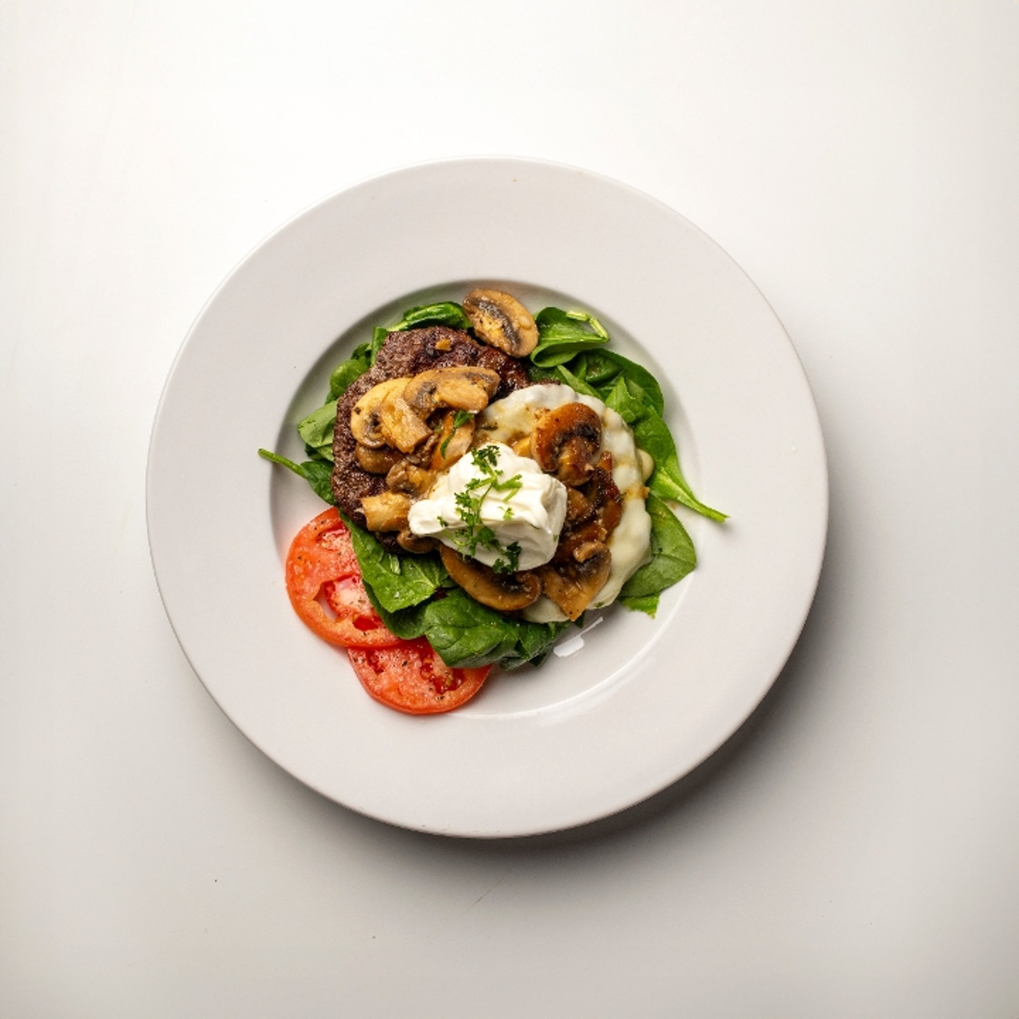 Mushroom & Rosemary Garlic Keto Burger