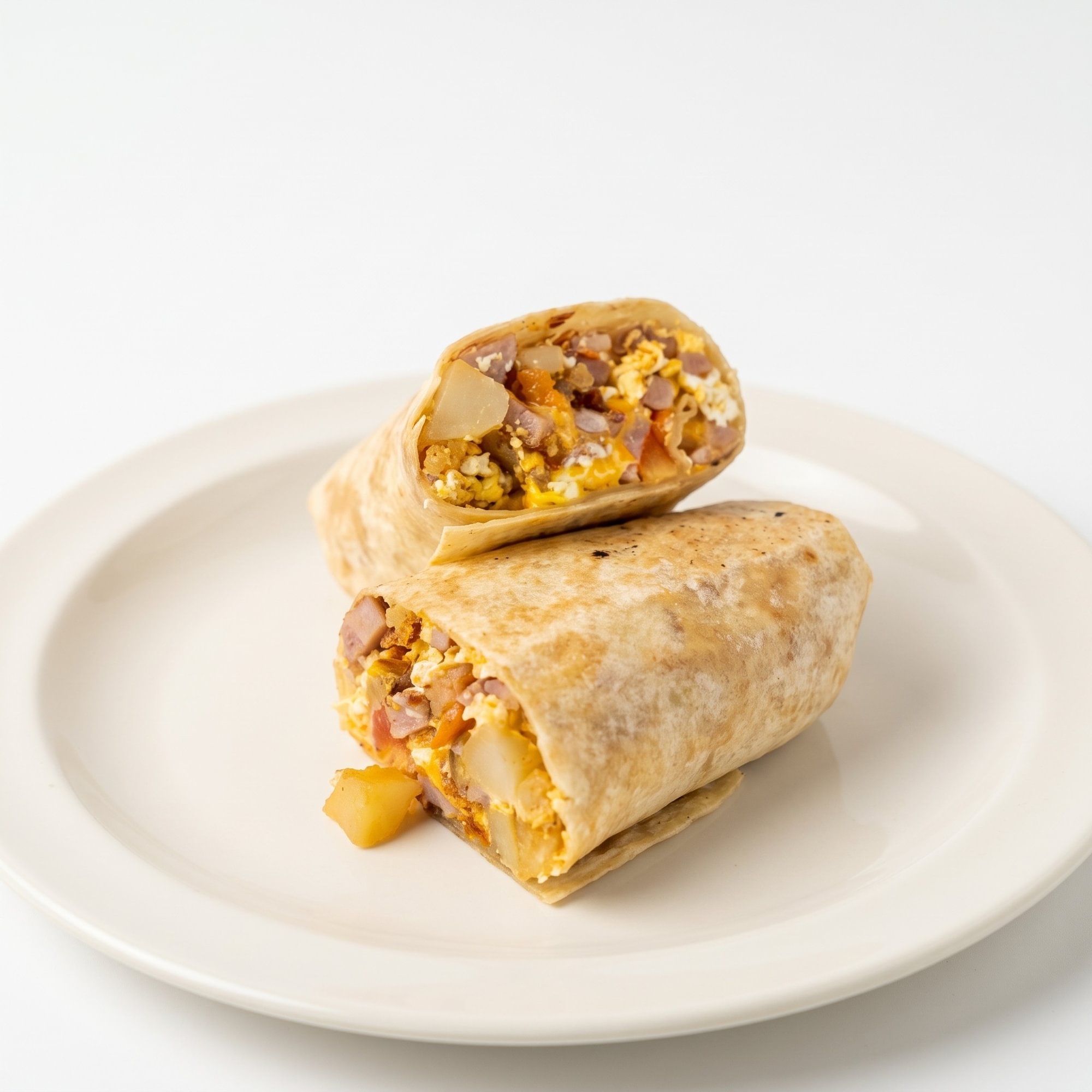 Ham and Eggs Breakfast Burrito