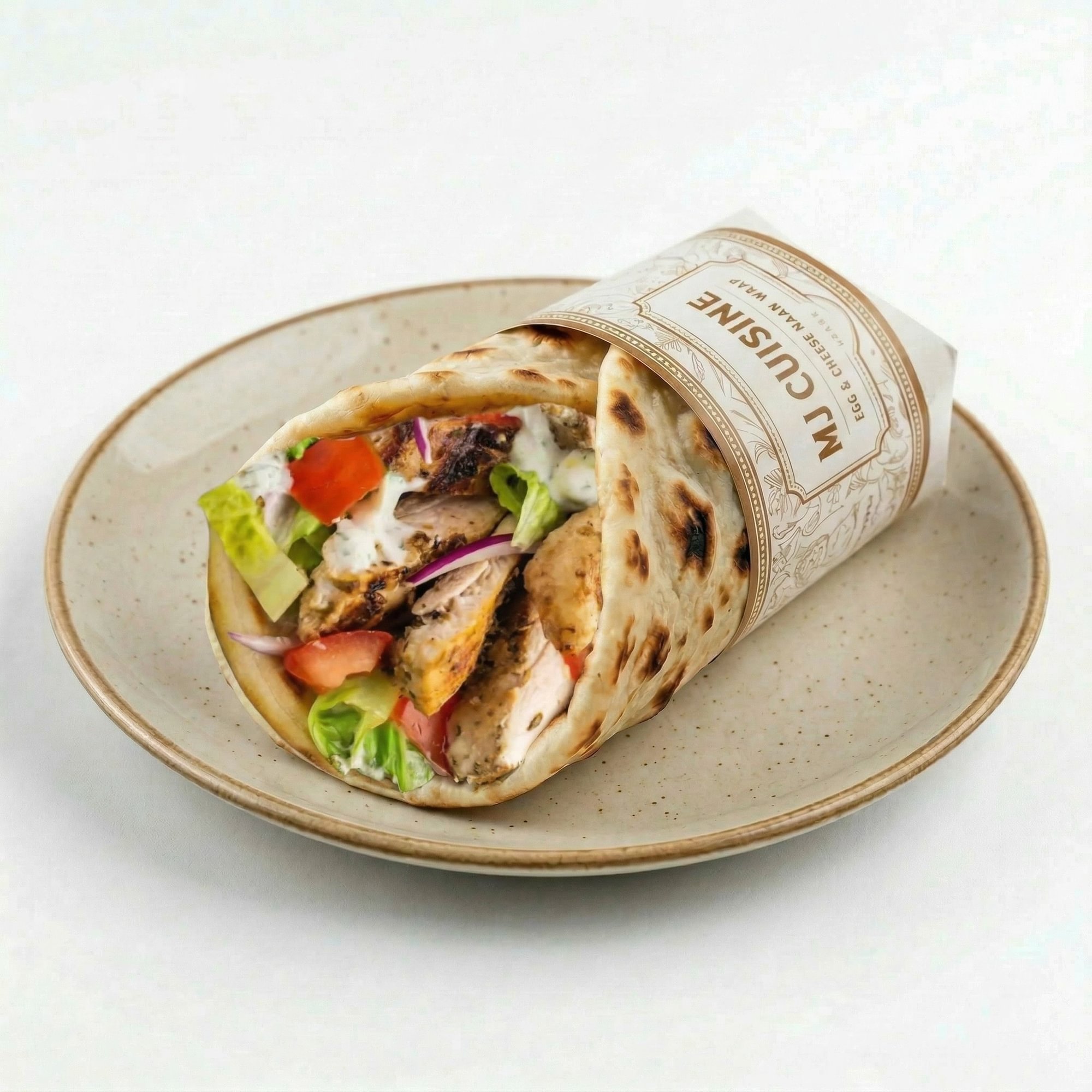 Chicken Shawarma Naan Wrap (🟢)