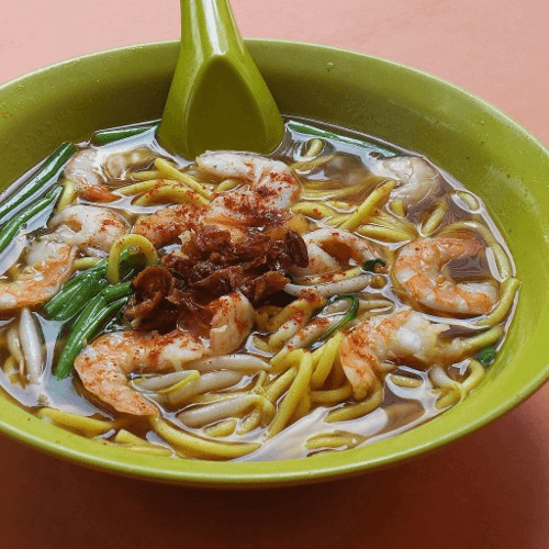 T12. BBQ Pork & Shrimp w/ Egg Noodle Soup (Mi Xa Xiu, tom)