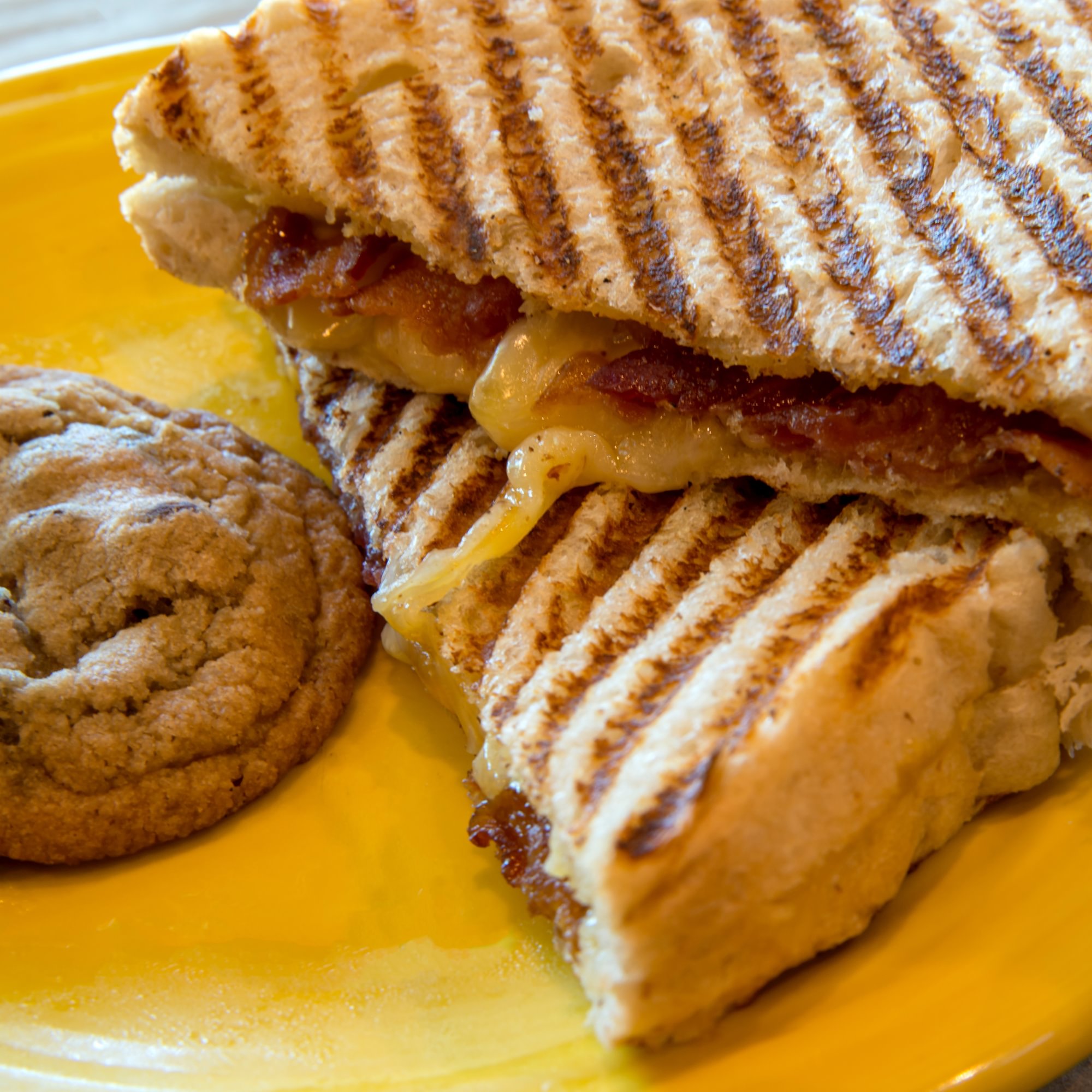 Half Grilled Cheese Deluxe Panini