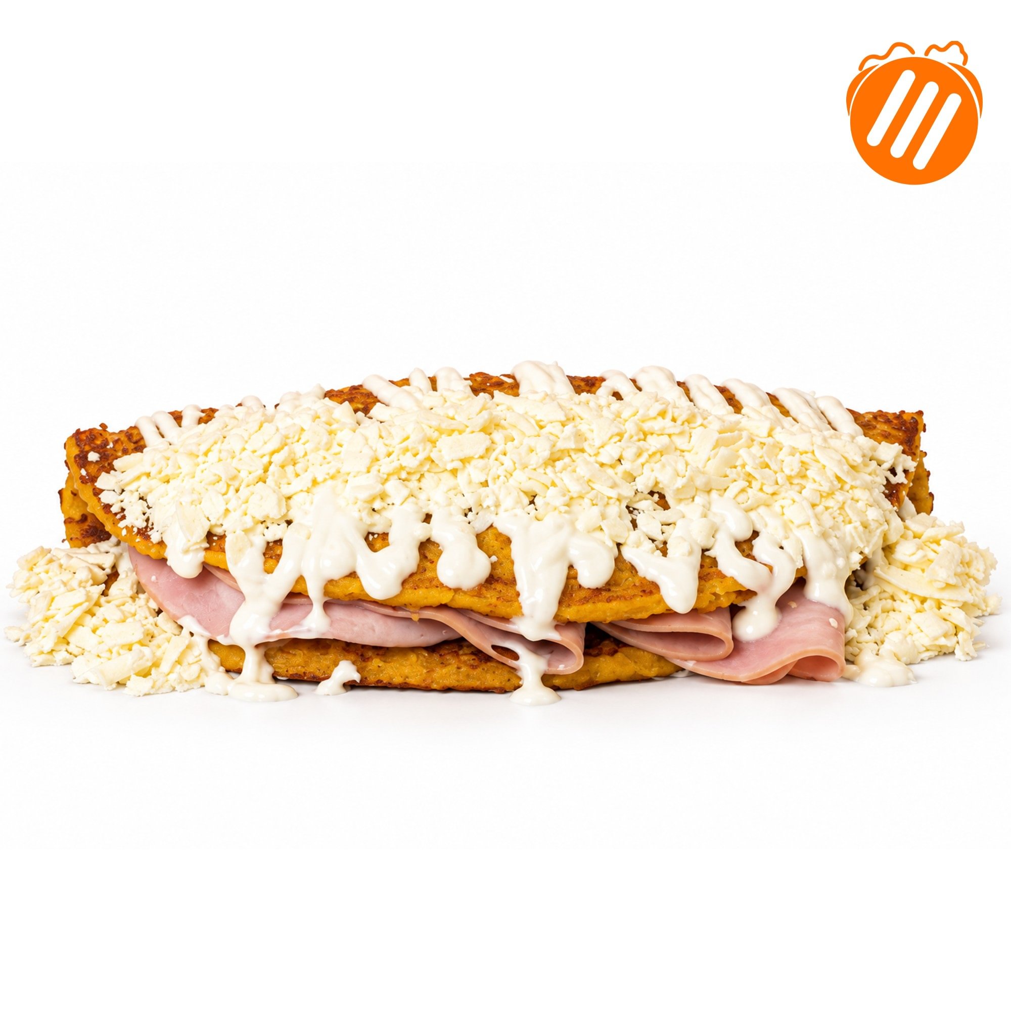 Cachapa Ham/White Cheese/Jamón y Queso de Mano