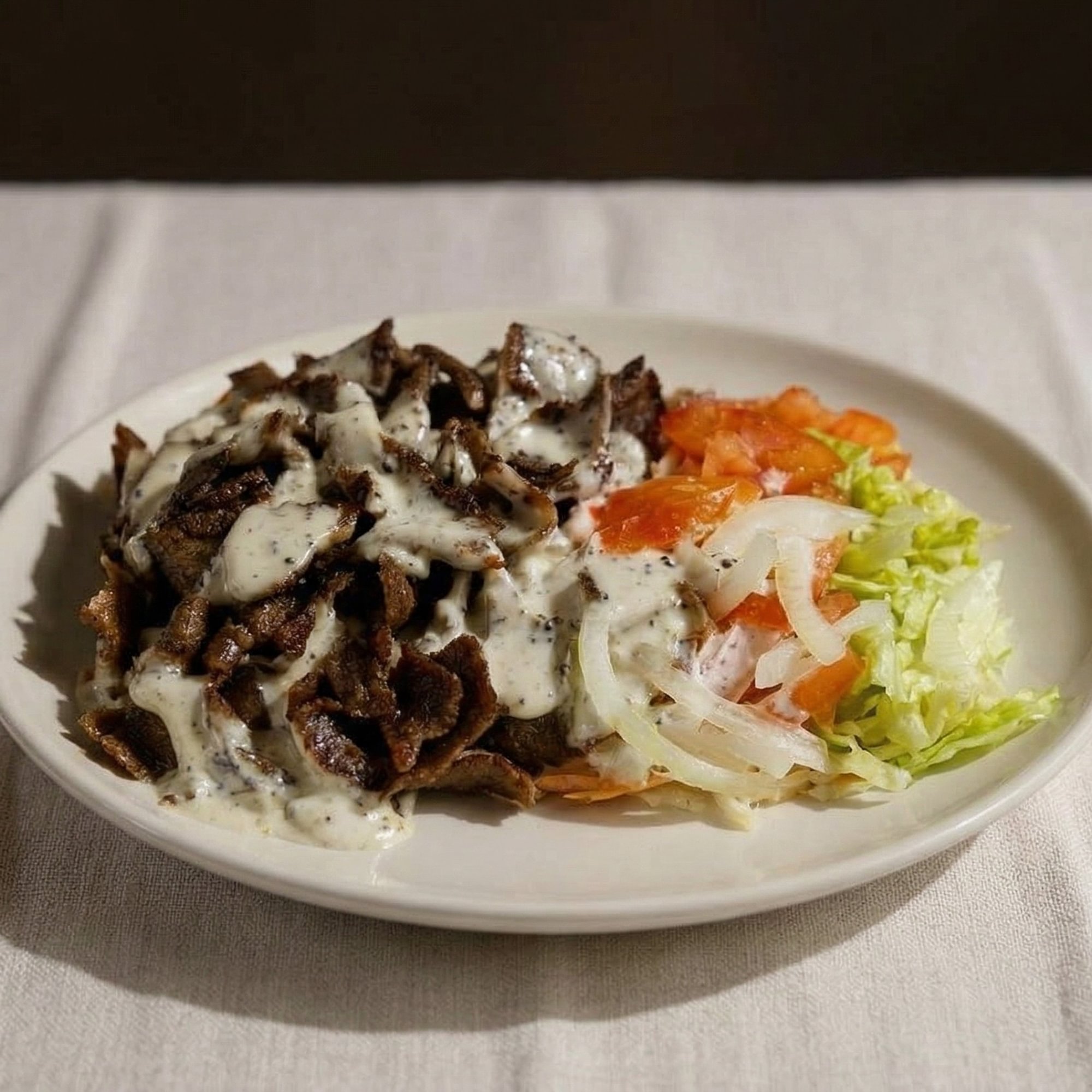 Lamb Over Rice Platter