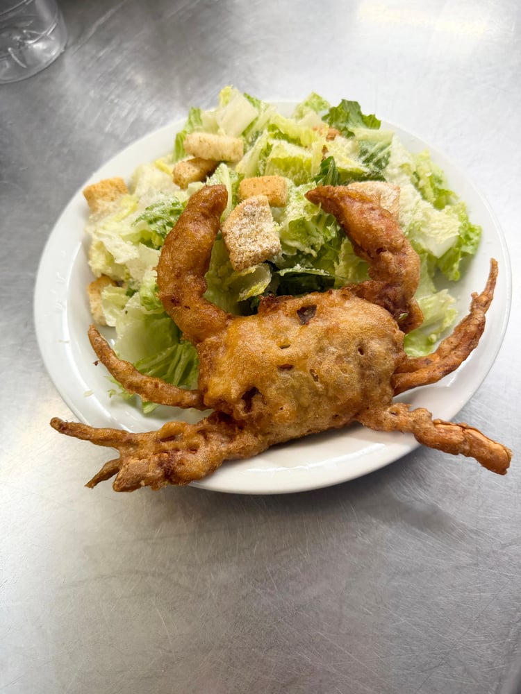 Soft shell Caesar Salad