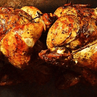 OIPTION 1-Two Whole Chickens 4 holiday sides, our original sauces, and 1 Apple Pie