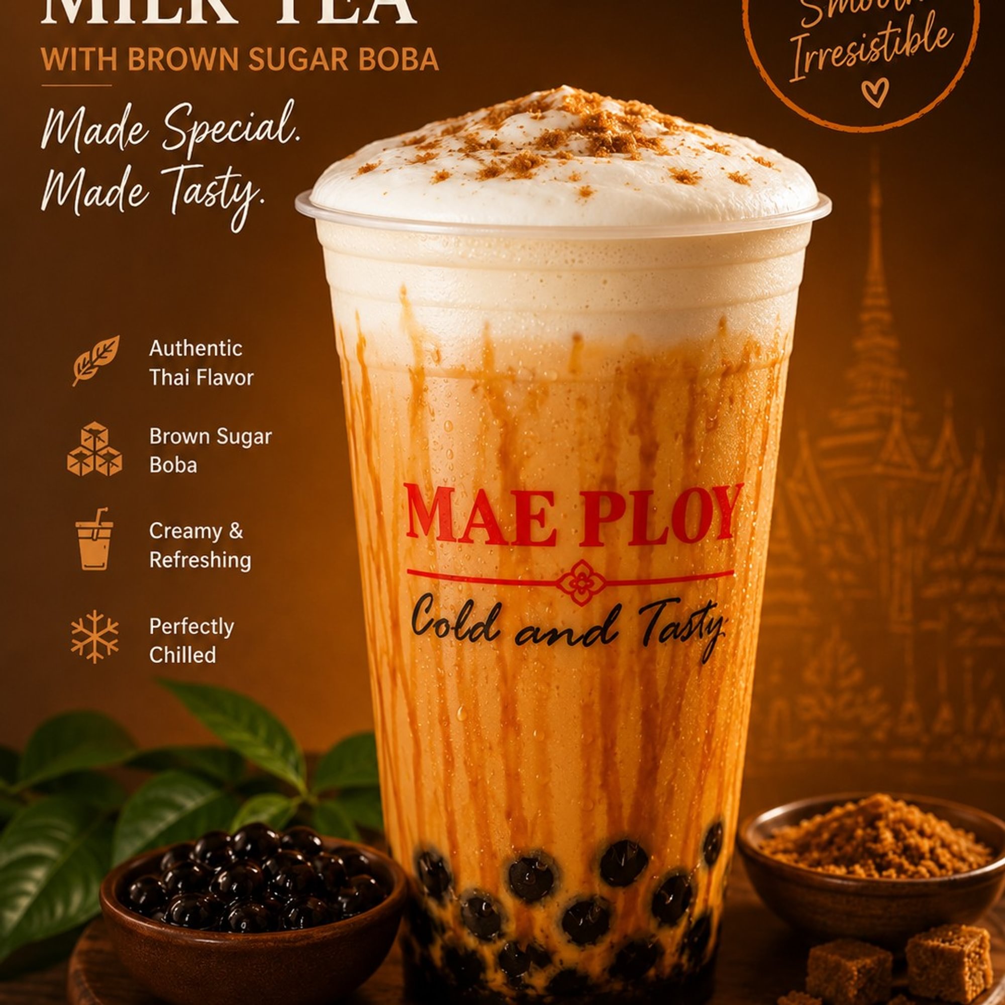 Thai Milk Tea With Brown Sugar
