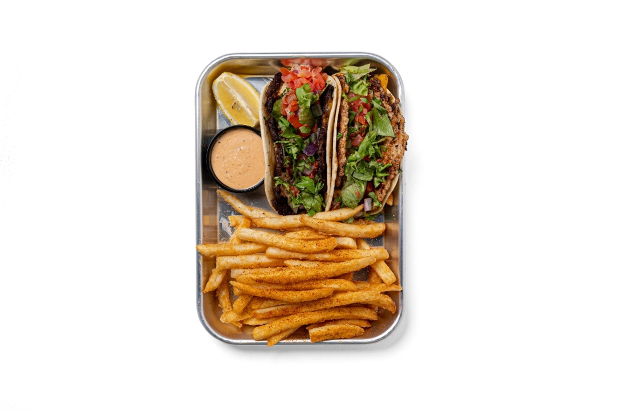 Smash Tacos - 2 Tacos with Seasoned Fries