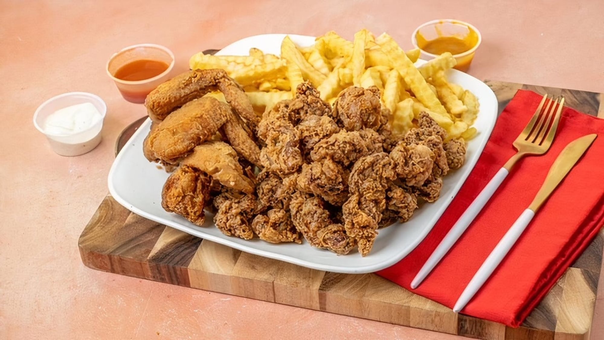 # 3 Gizzards & Wings