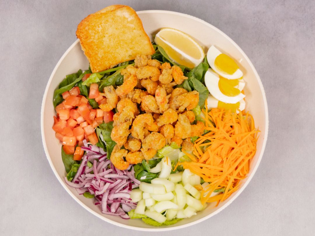 Fried Popcorn Crawfish Salad