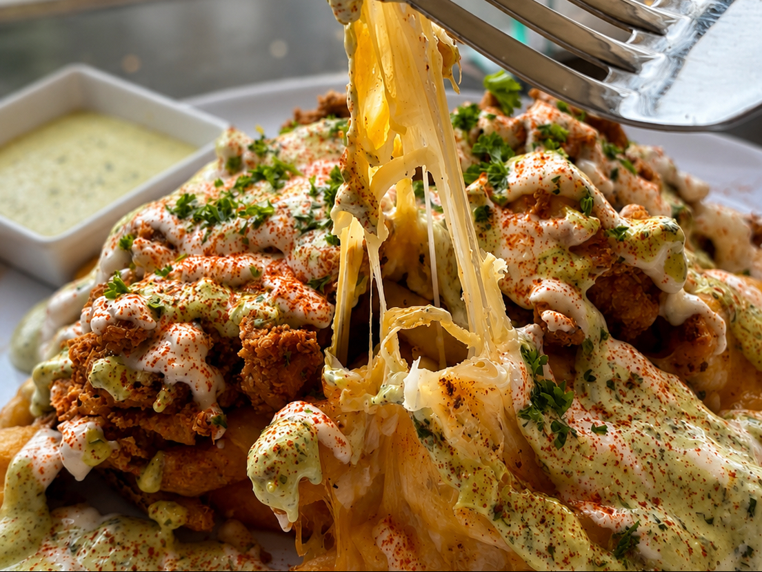 Loaded fries chicken (GF)