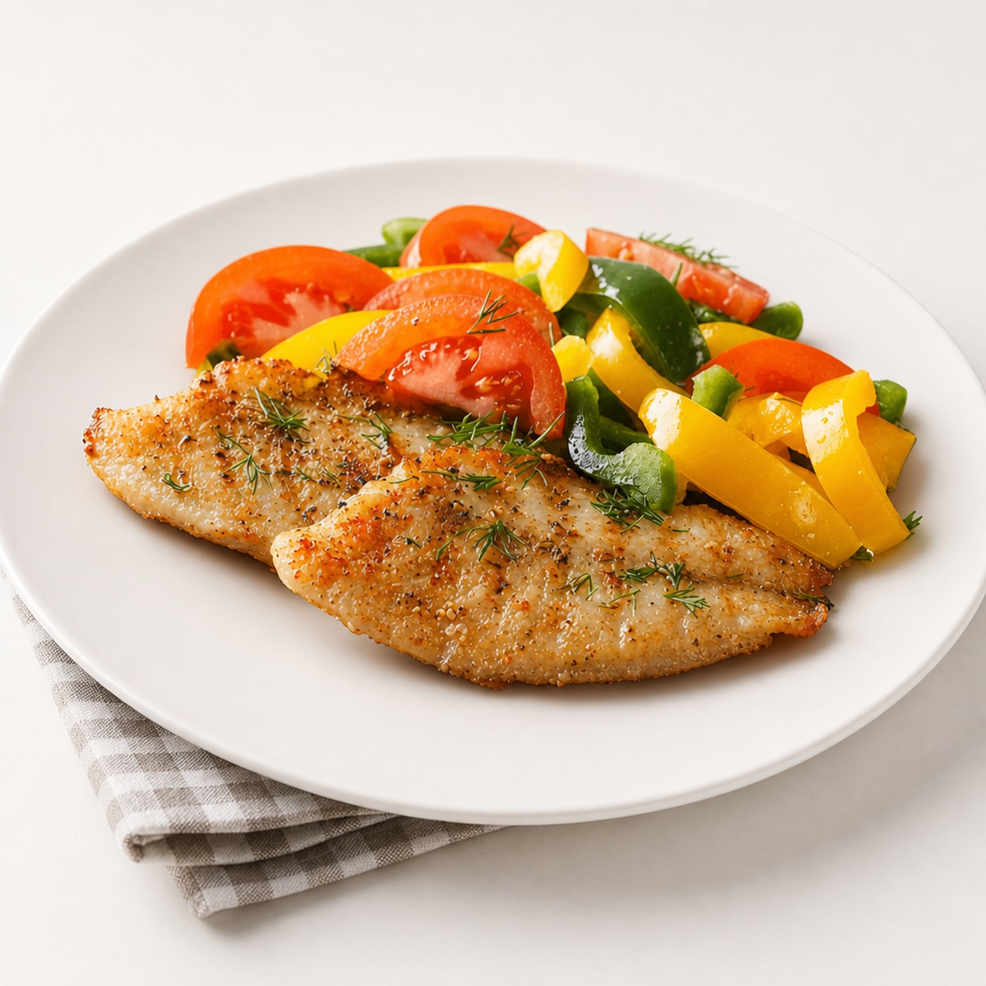 Tilapia Fish with Salad