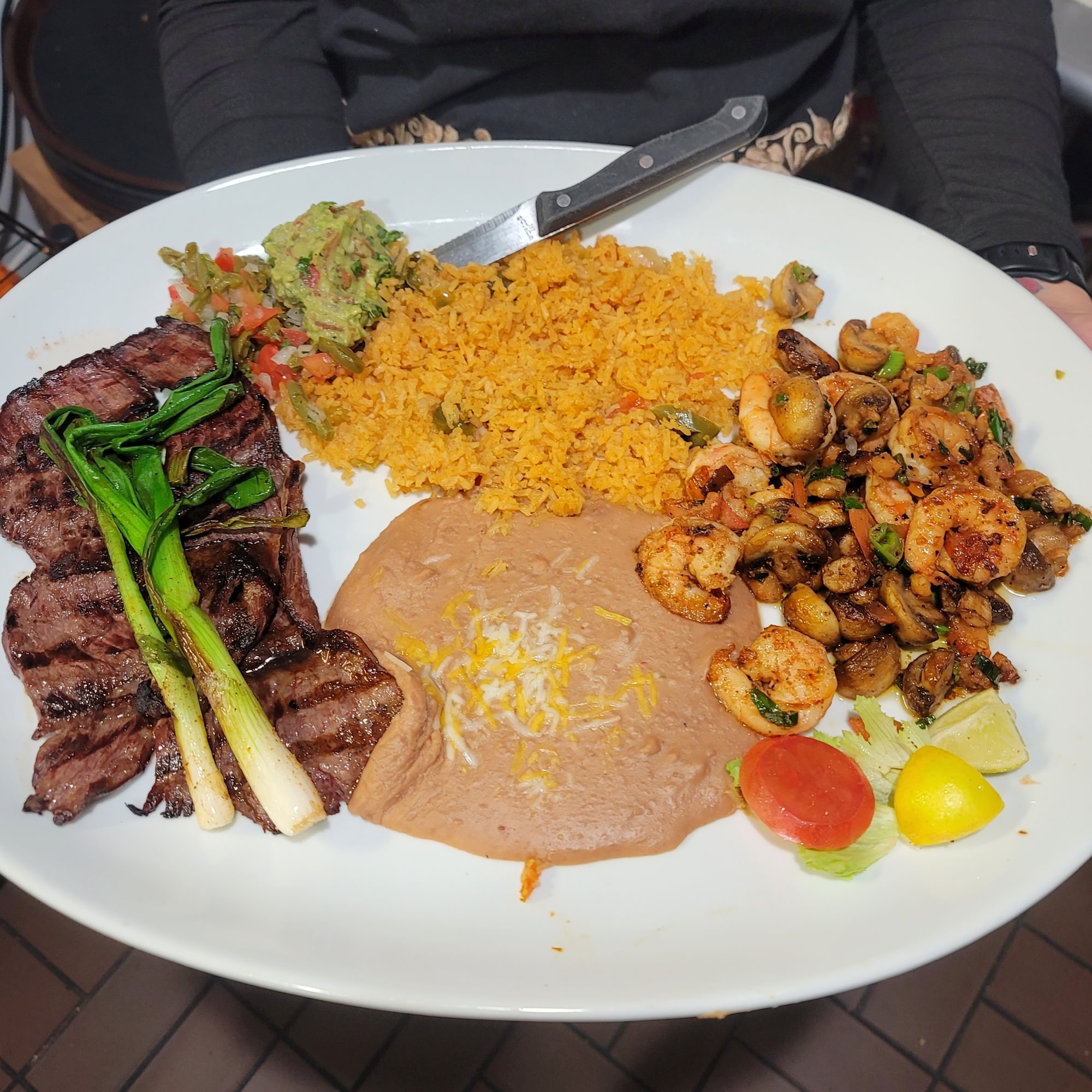 Carne Asada and Camarones