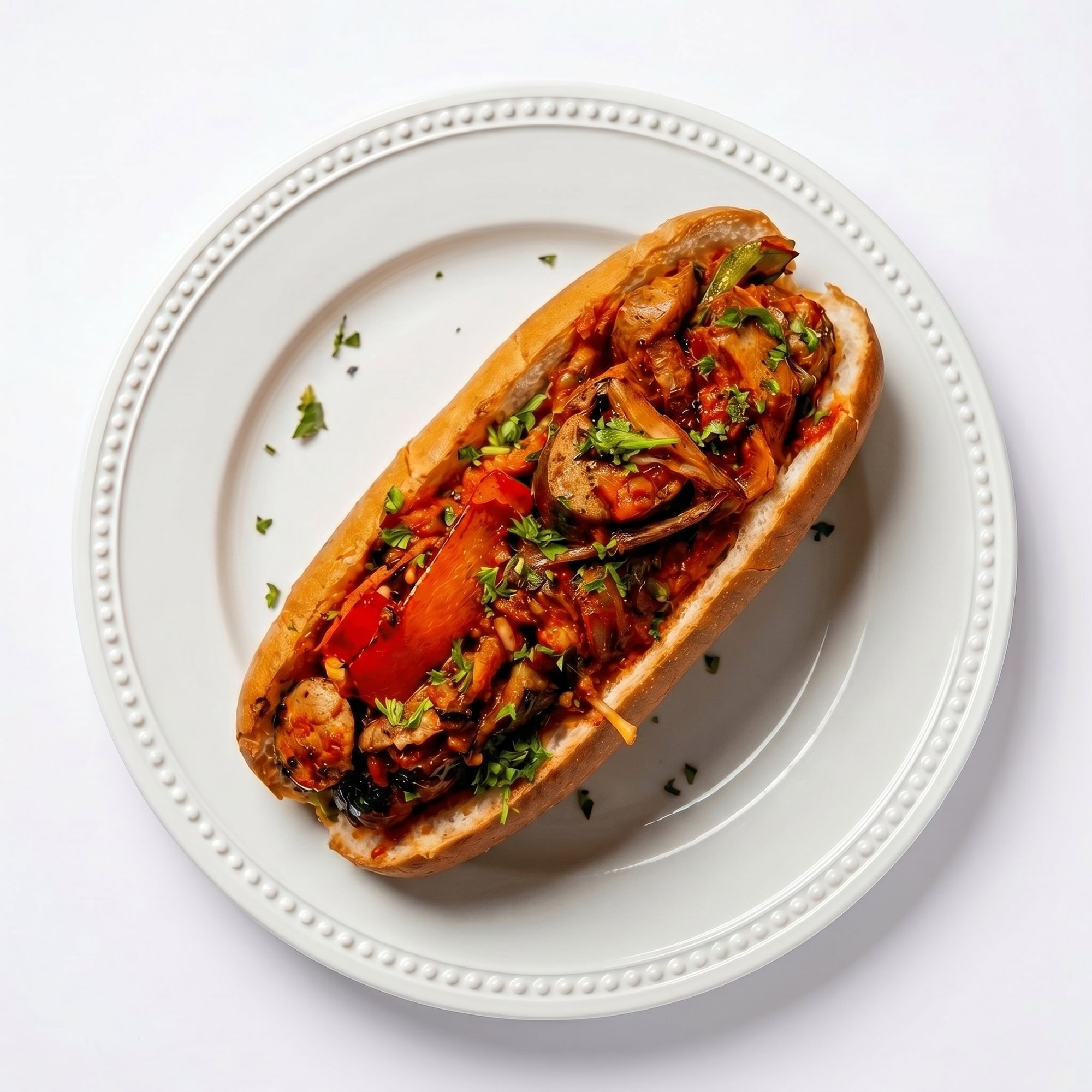 Italian Sausage and Peppers Sandwich