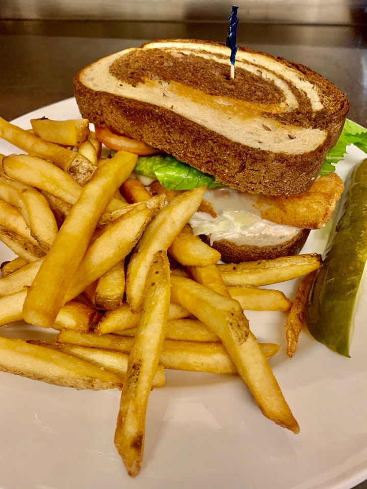 Cod Bacon Reuben