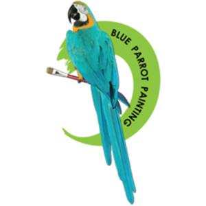 Blue Parrot Painting Logo