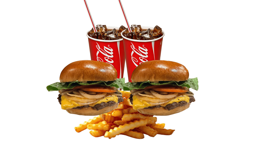 2 Smashburgers, 2 Drinks, Large Fries Combo