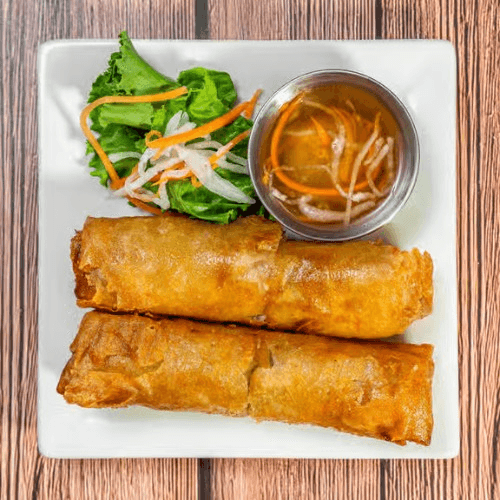 A2.  Crispy chicken spring rolls (2 pcs)