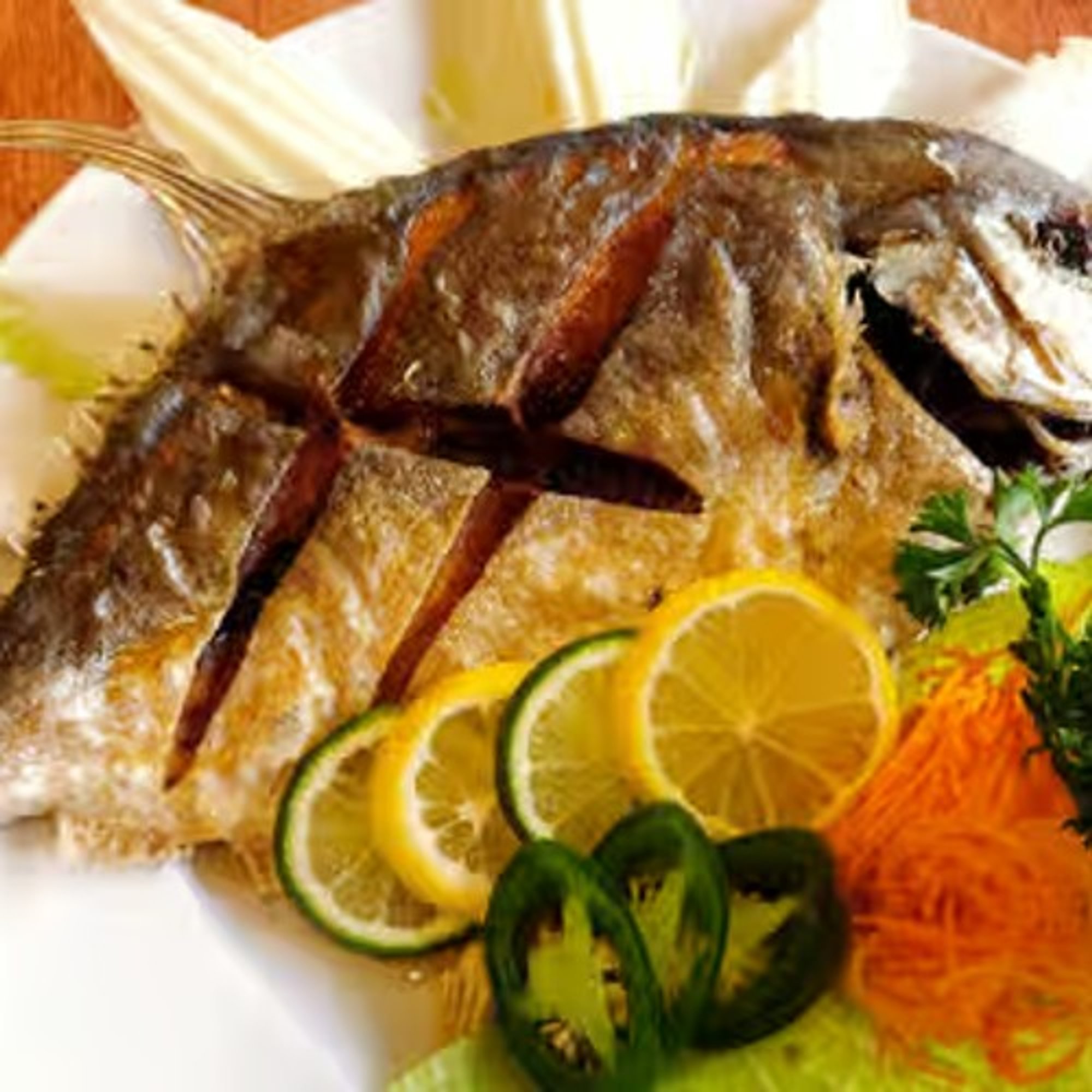 Deep Fried Whole Fish (Red Tilapia or Pompano)