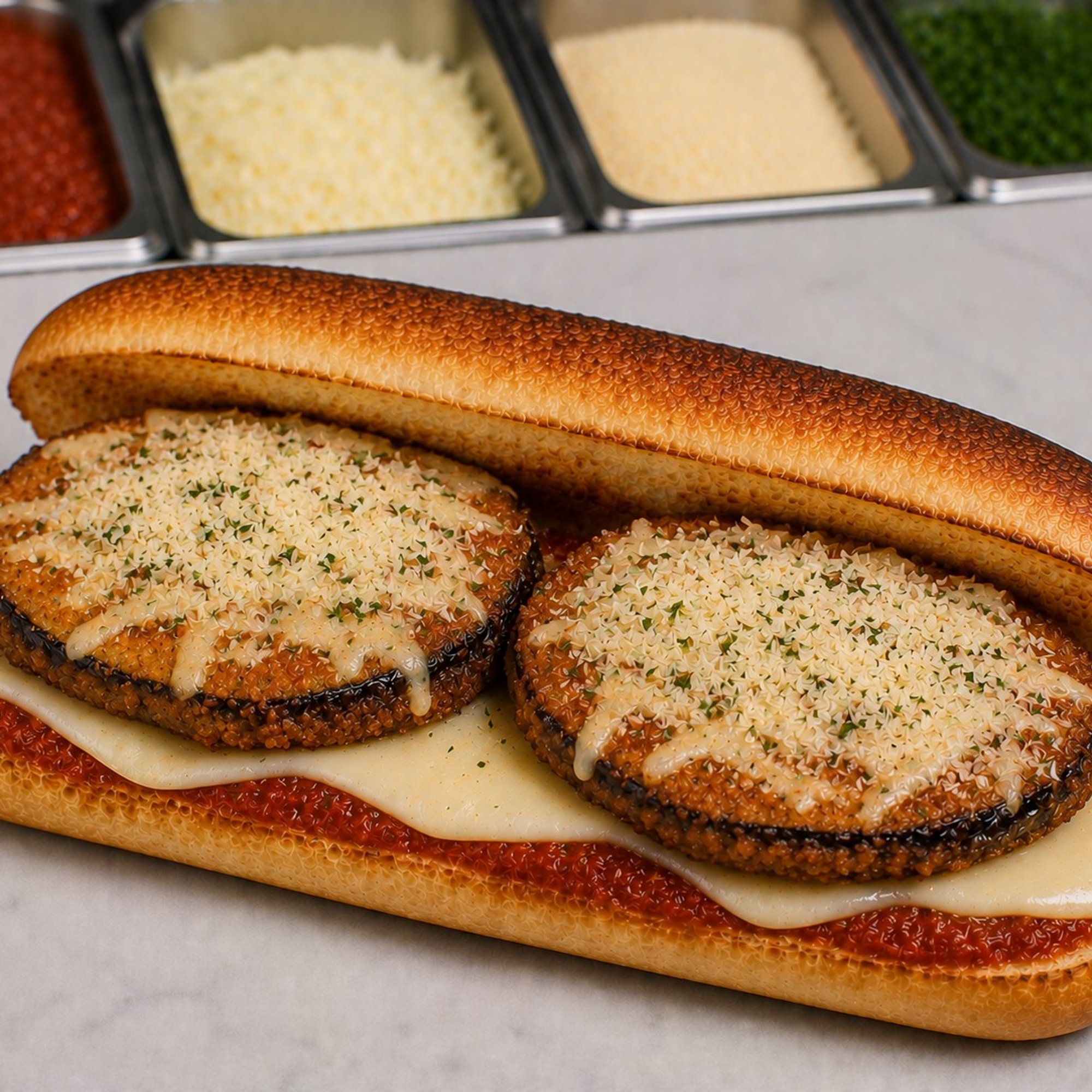Eggplant Parmesan Submarine