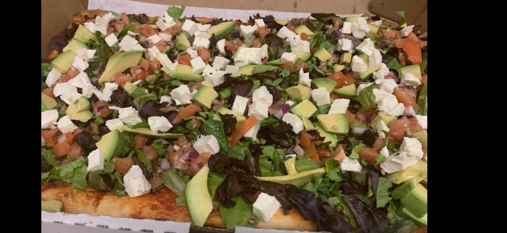 Grandma Mesclun Avocado Pizza