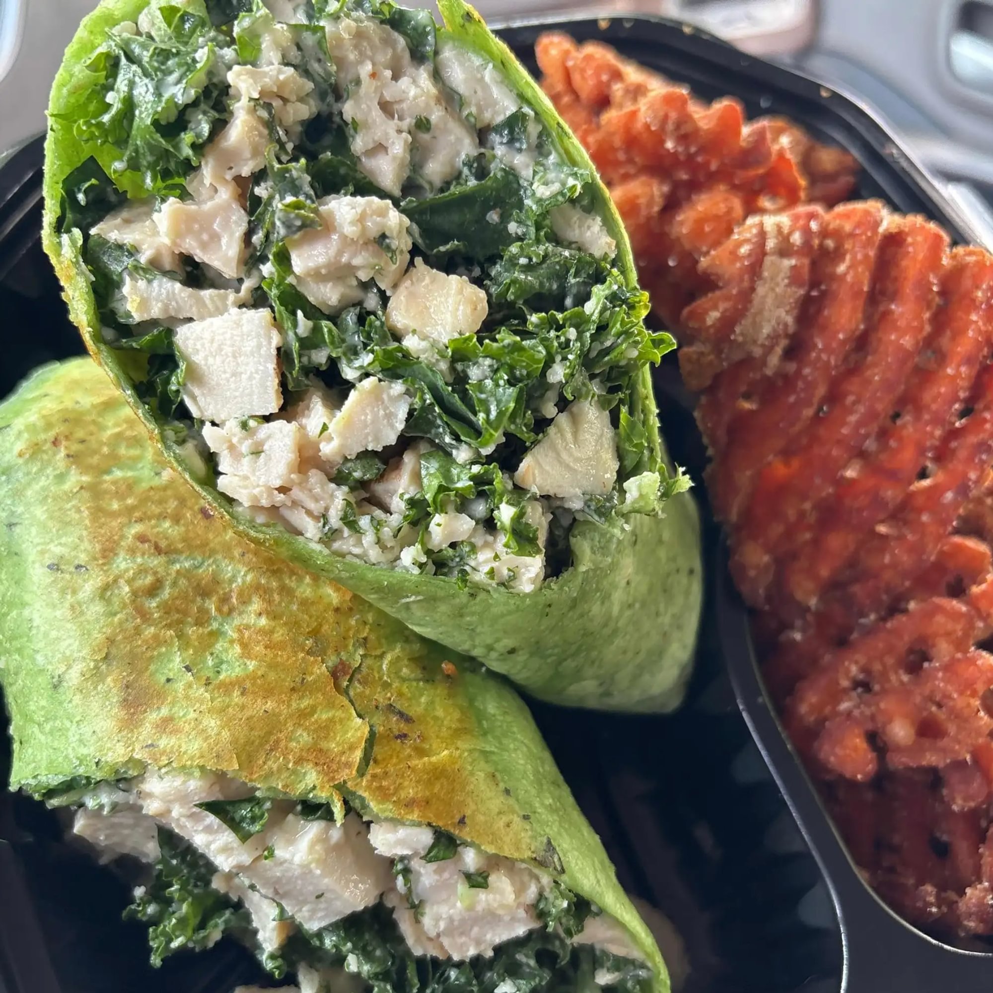 Chicken Caesar Kale Wrap