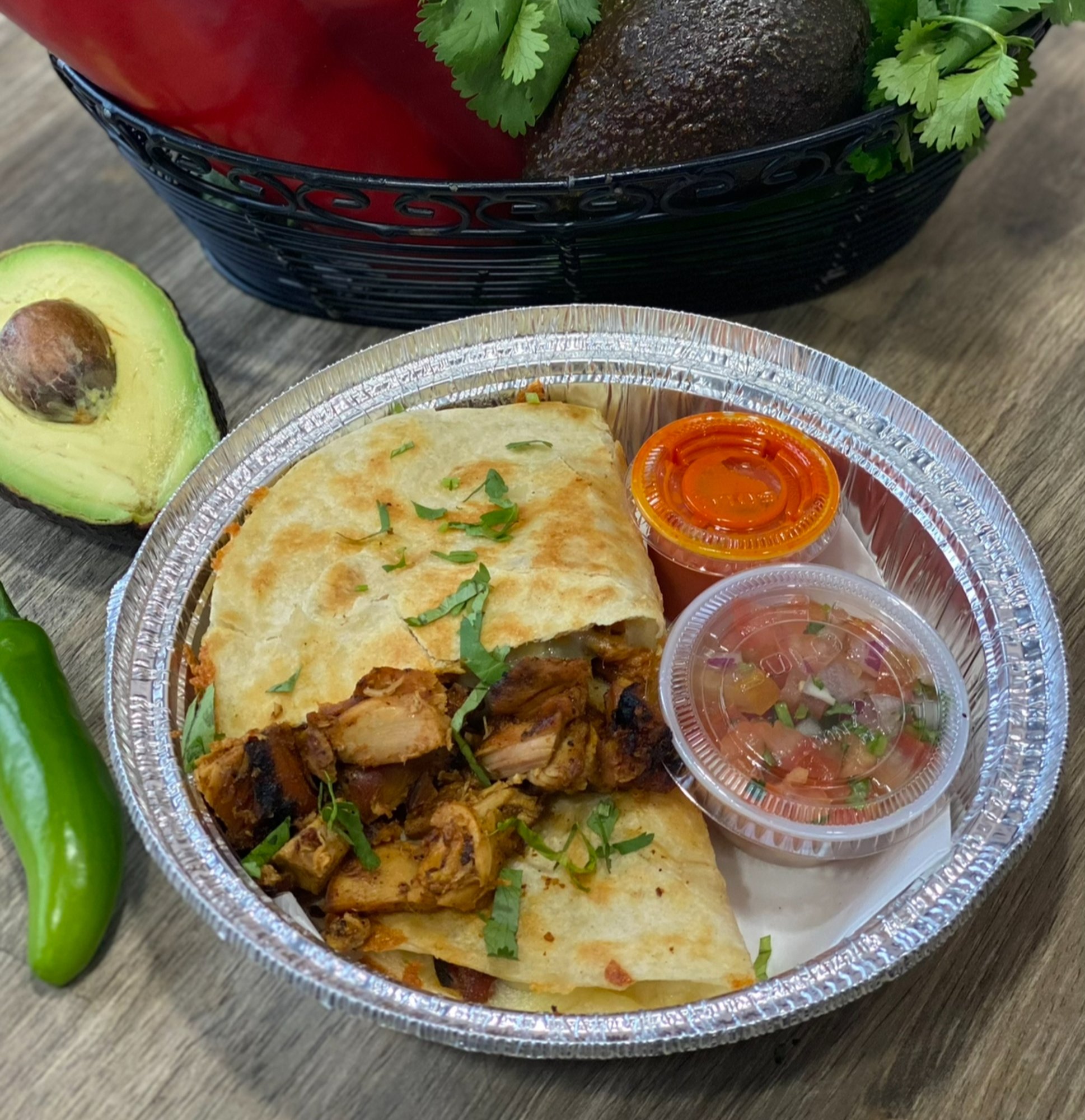 Chicken Al Pastor Quesadilla