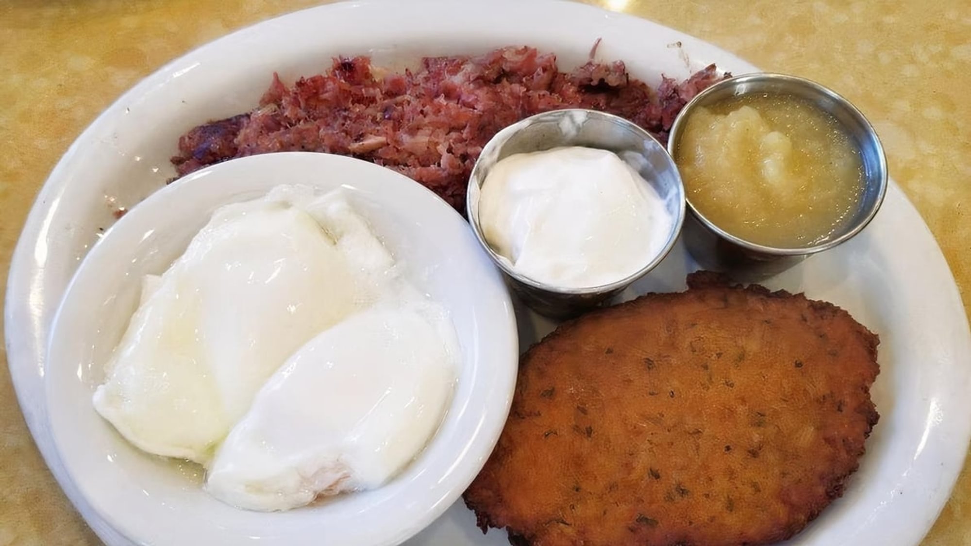 Corned Beef Hash & Poached Eggs