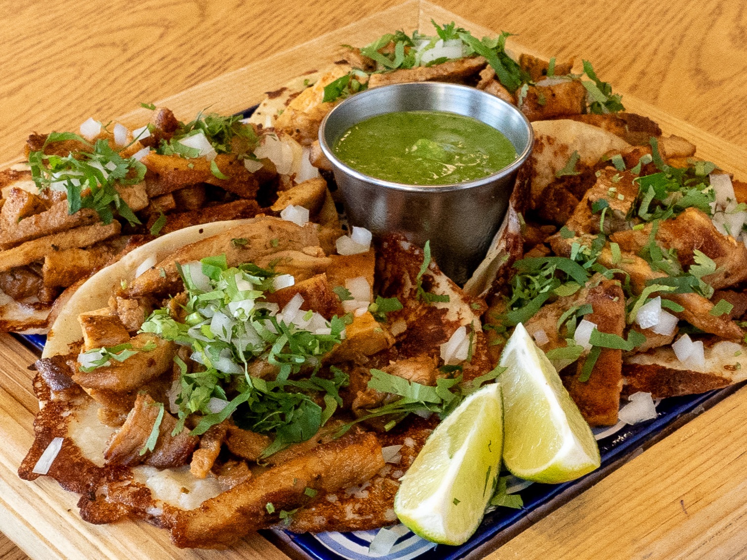 Pulled Chicken Tacos Al Queso