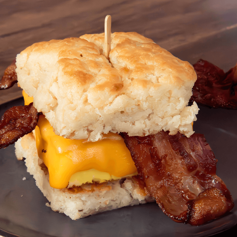 Butter Baked Biscuit Sandwich with Bacon, Egg & Cheese