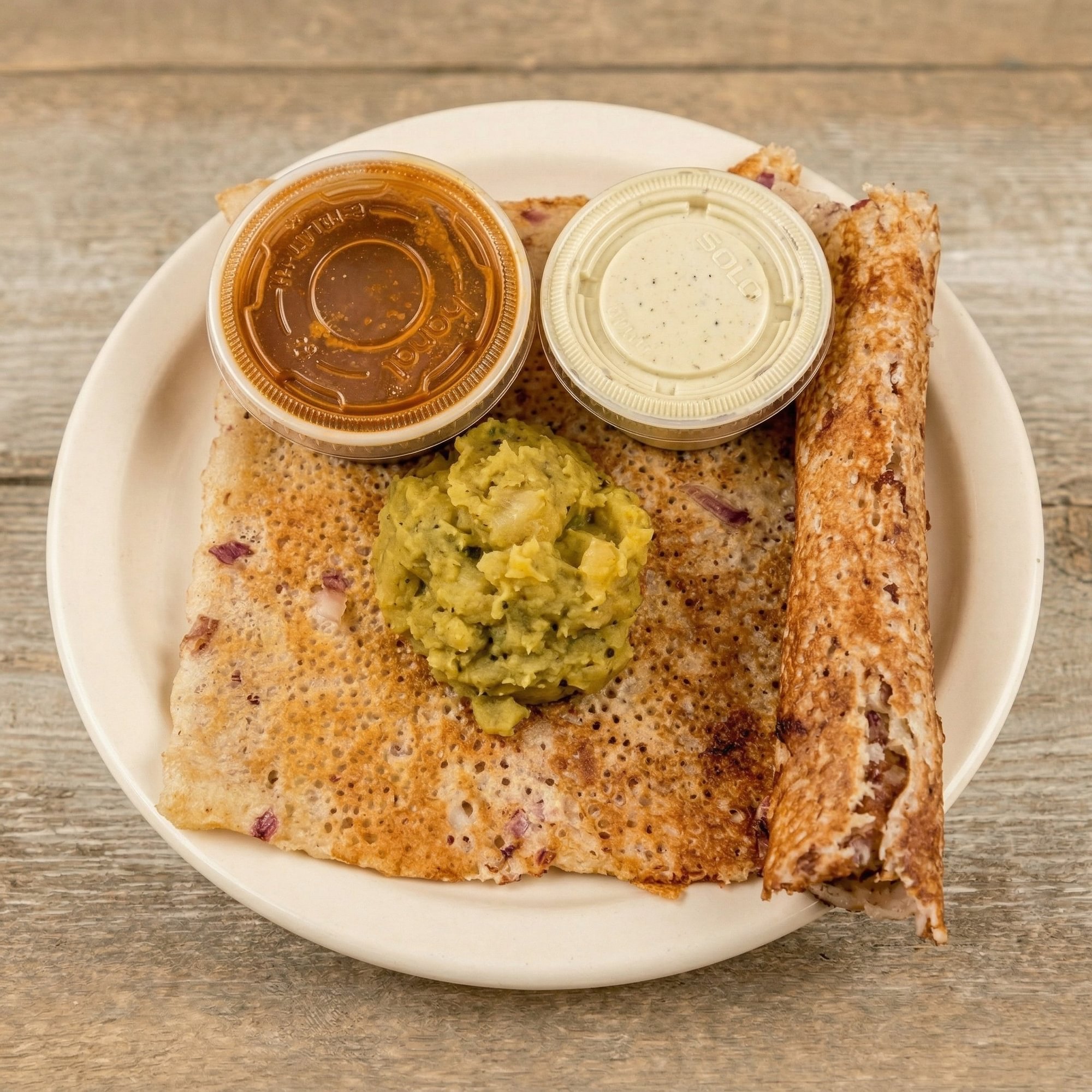 Onion Rava Masala Dosa