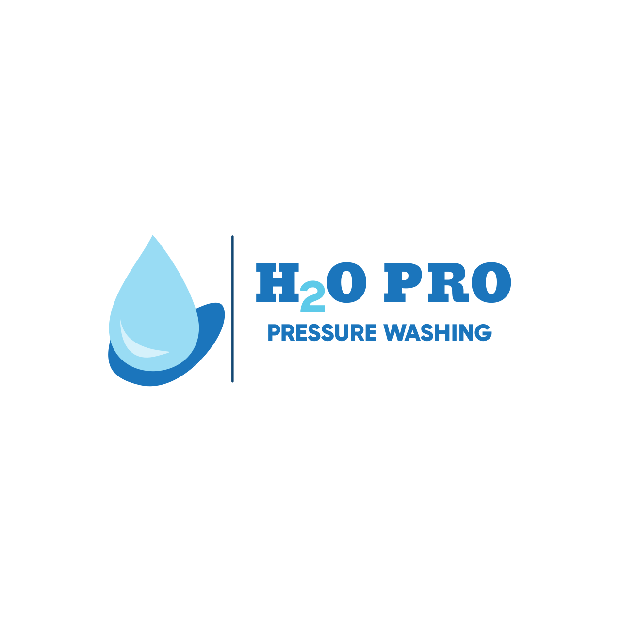 H2o Pro Pressure Washing Logo