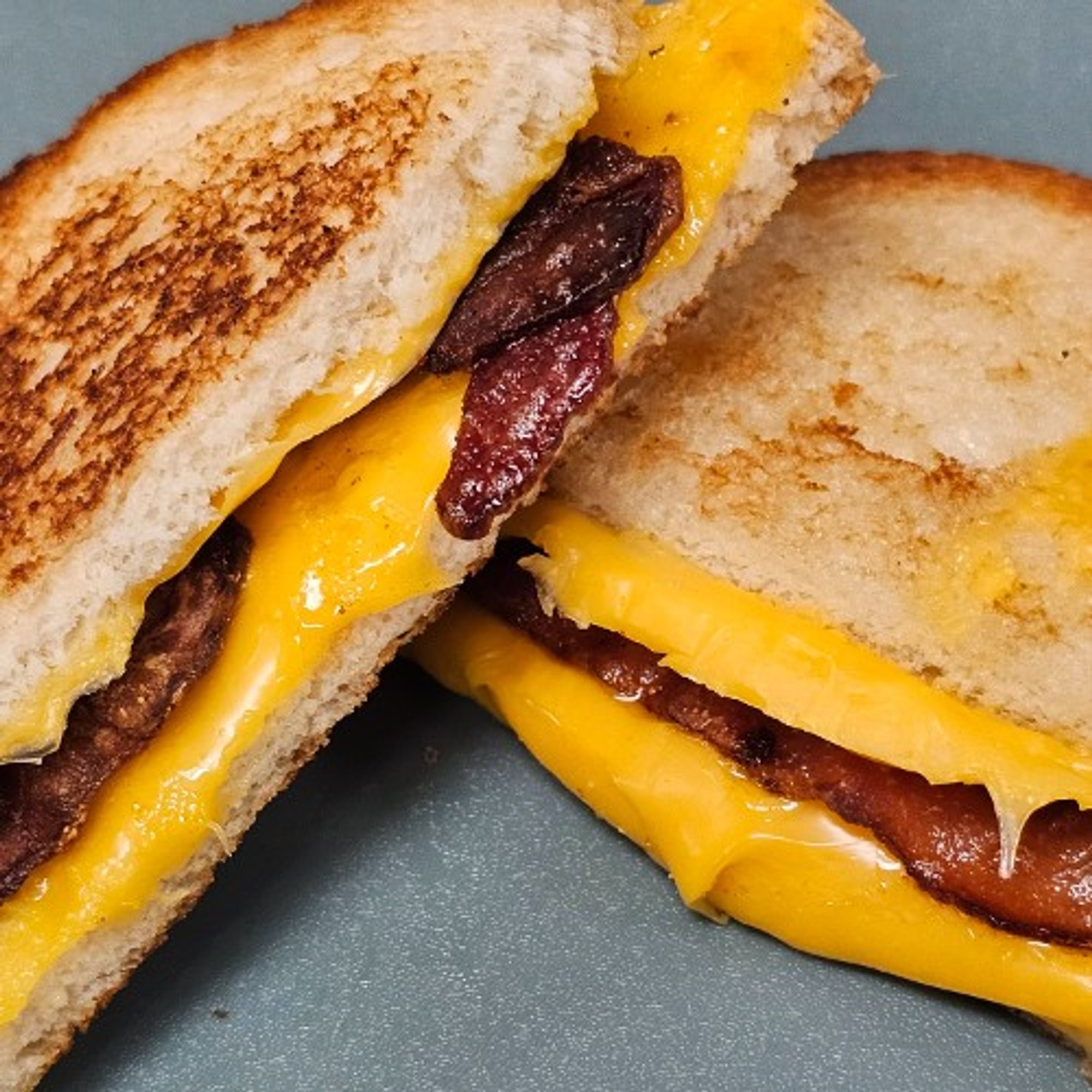 Grilled cheese sandwich with Bacon