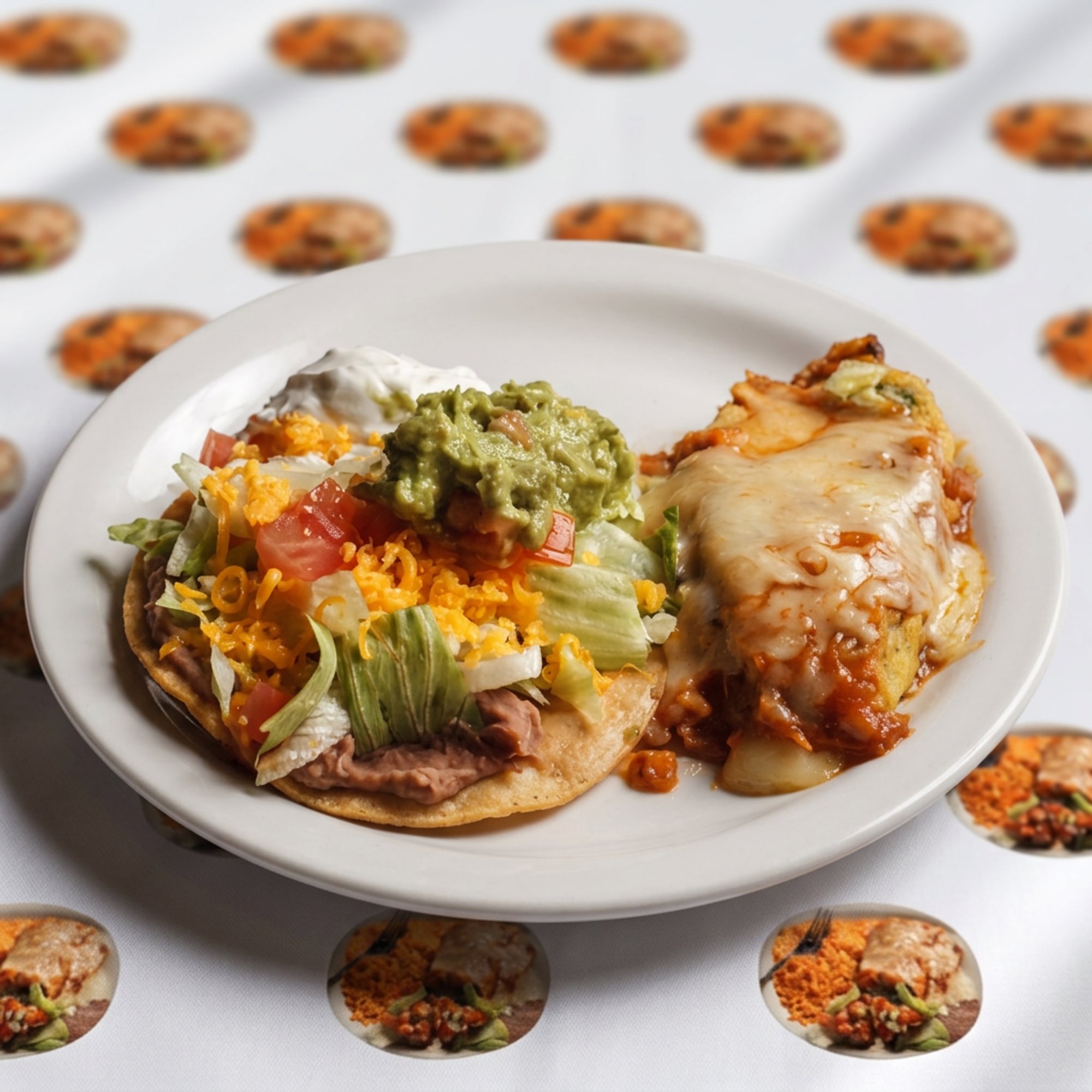 4. Bean Tostada & Chile Relleno
