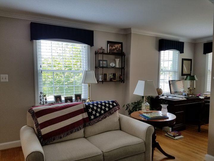 Give your home windows a boost with Custom Valances paired with Wood Blinds by Budget Blinds of Arlington & Alexandria. These window treatments provide a decorative touch to standard blinds.  BudgetBlindsArlingtonAlexandria  CustomValances  WoodBlinds  FreeConsultation  WindowWednesday