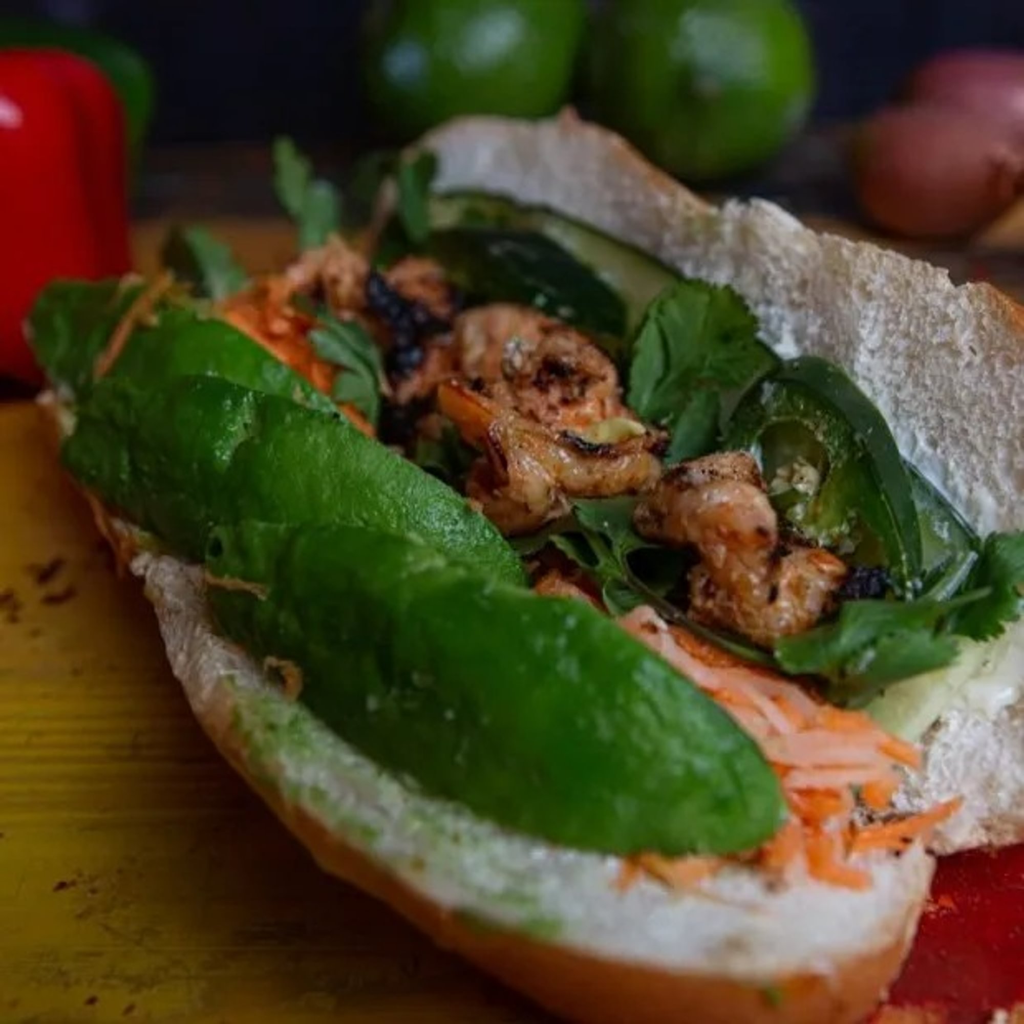 Shrimp Ava Sandwich (Banh Mi Tom Bo)