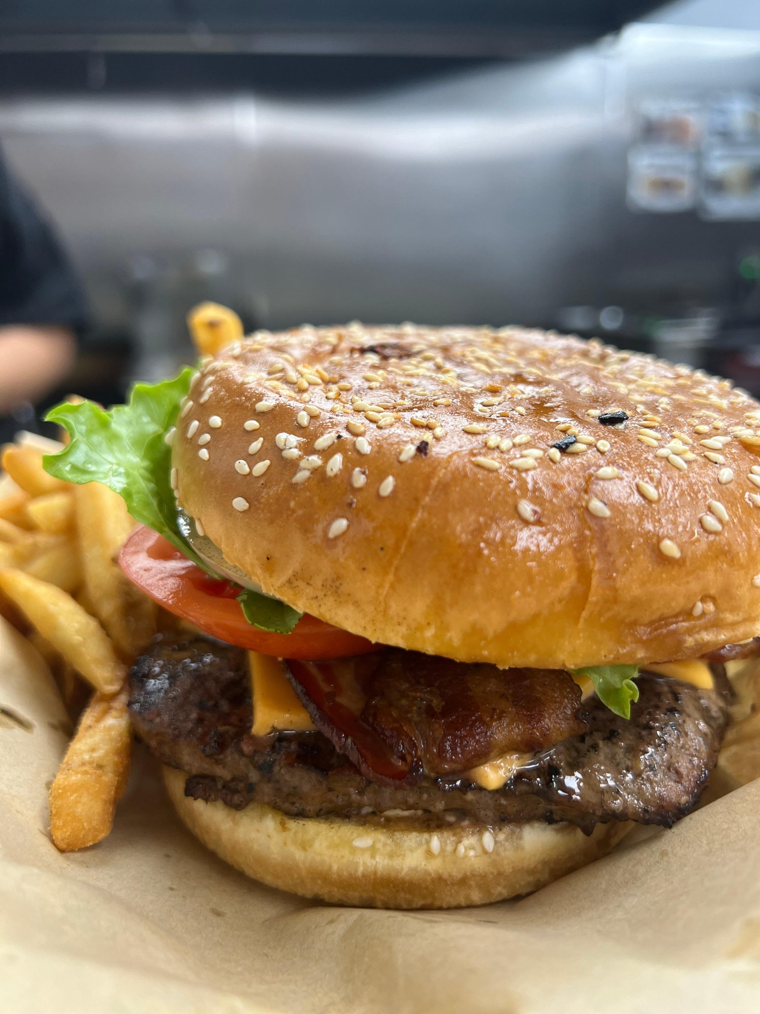 Bacon Cheeseburger with Fries