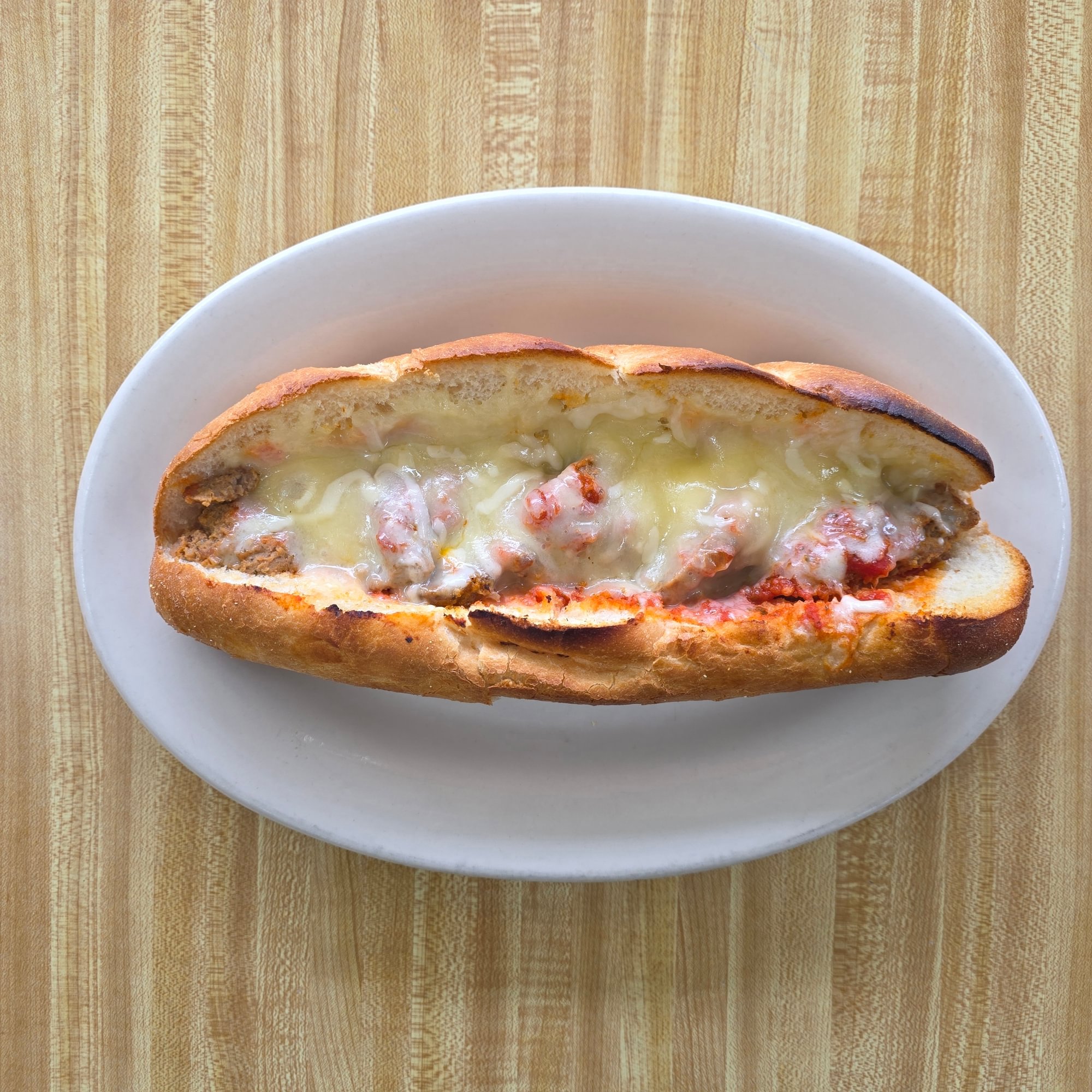 Homemade Meatball Parmesan Grinder