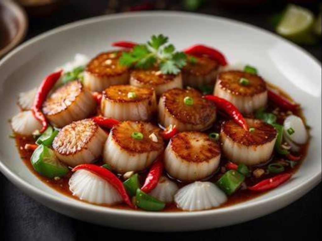 Szechewan Scallop (Hot & Spicy) / Sò điệp Tứ Xuyên (Nóng & Cay) / 四川扇贝(麻辣)