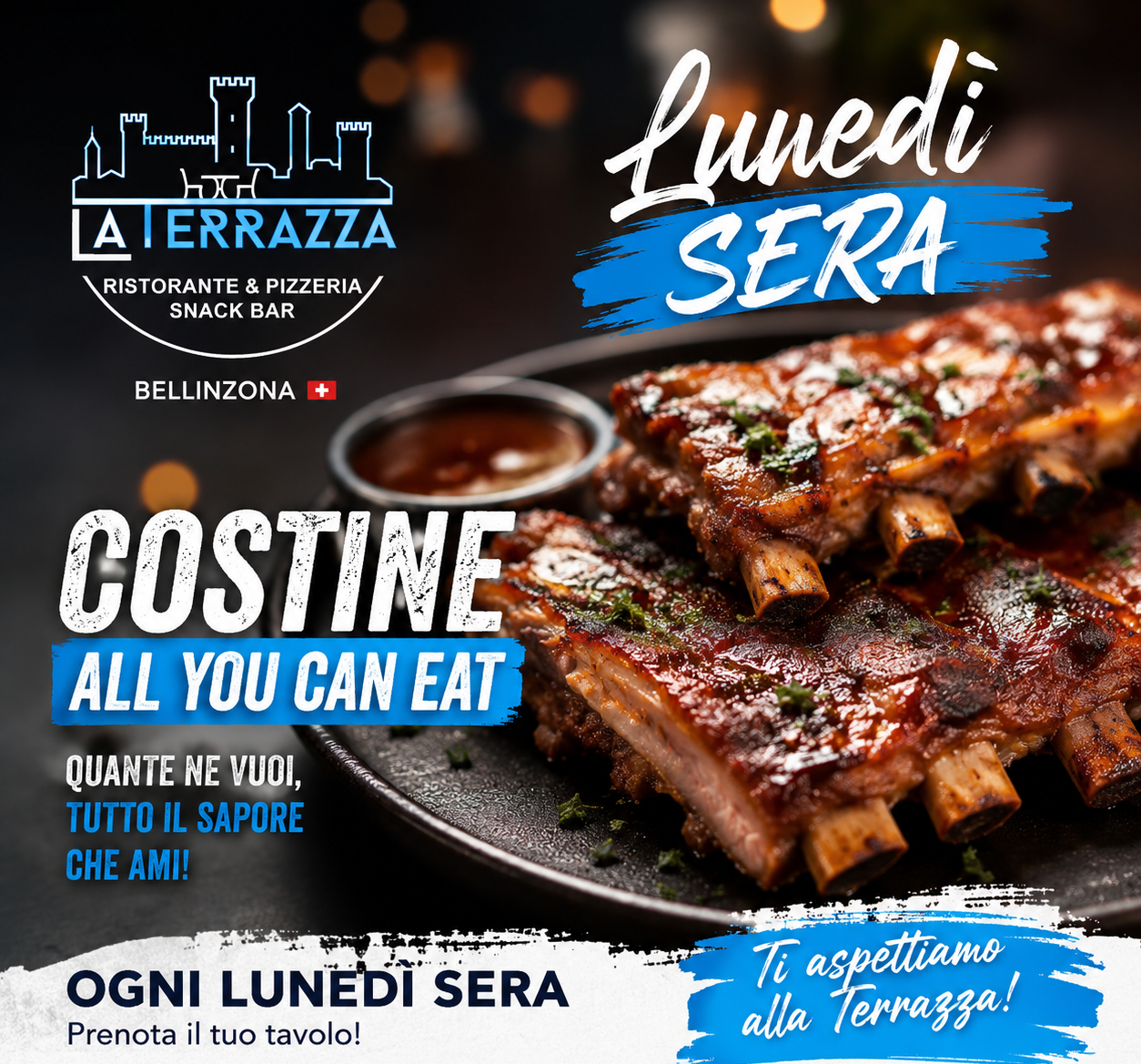 Tutti i lunedì Costine a volontà - su prenotazione