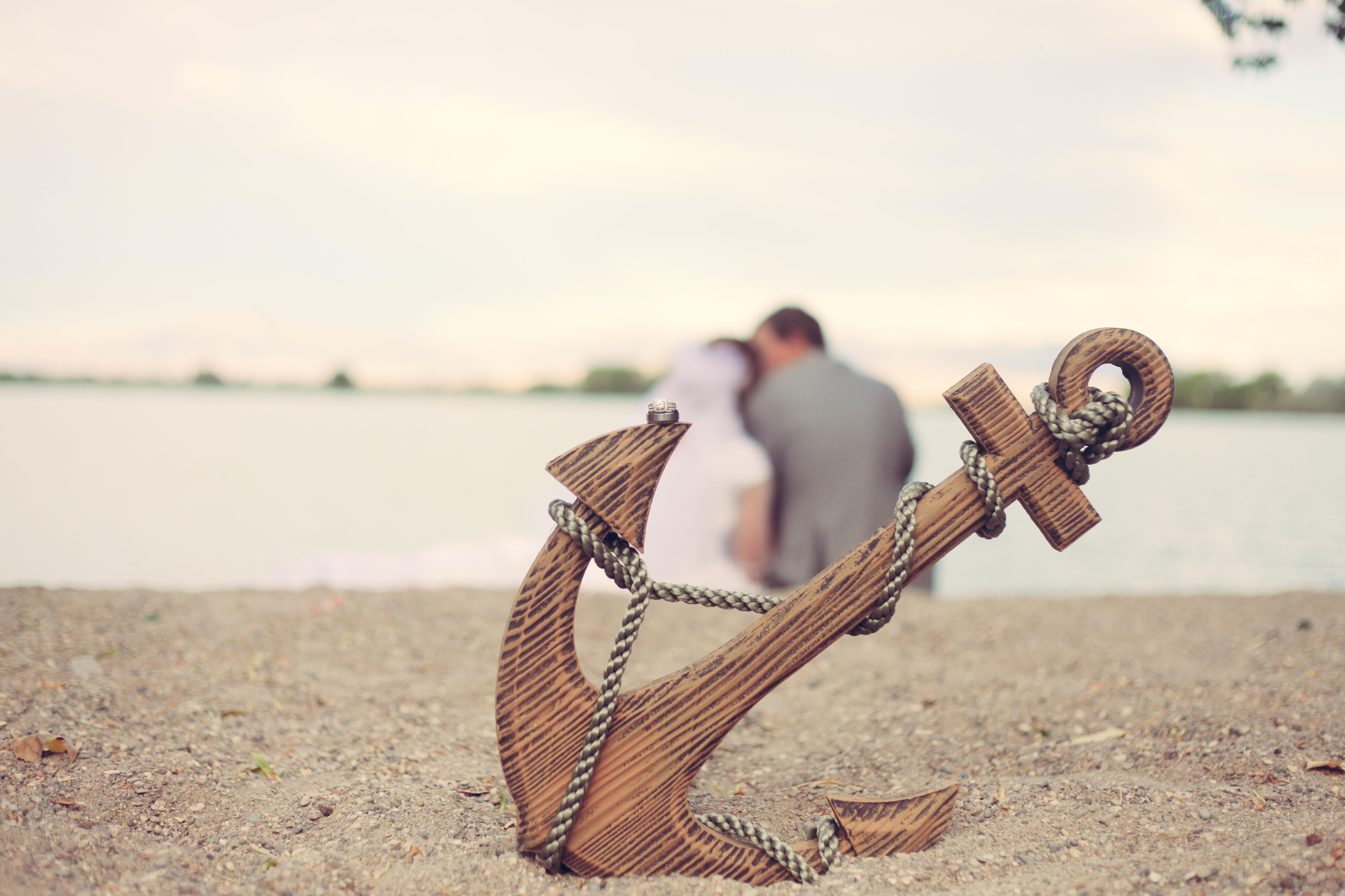 These pictures were taken FAR from the ocean!  The bride's wedding theme was oceans & anchors.  I love how we were able to work with this anchor and take a cool picture!  Don't forget to call us to do your wedding photography in Salt Lake, Wedding photography in Utah County, or wedding photography in Payson Utah at the new LDS temple!  