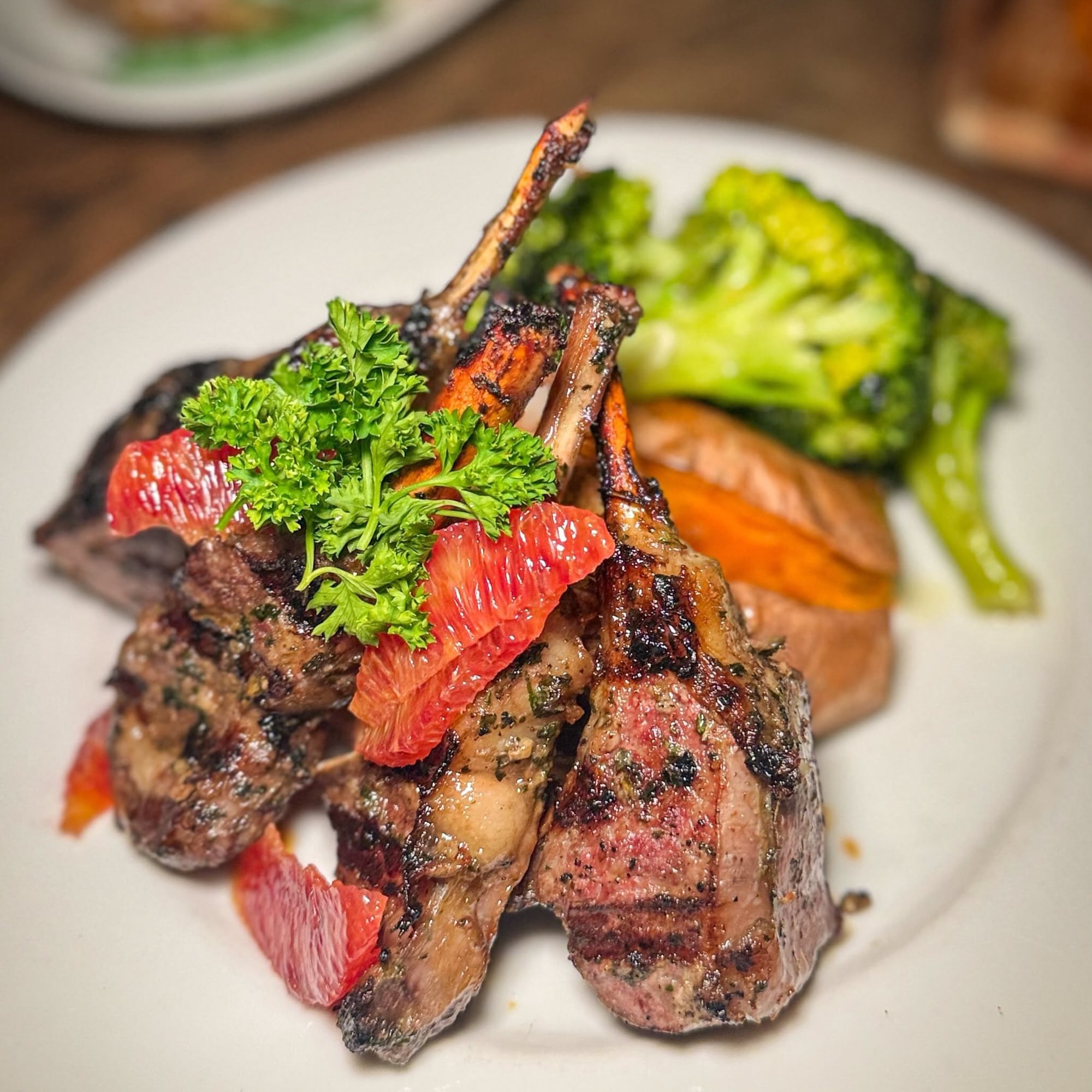 Blood Orange Glazed Lamb Lollipops